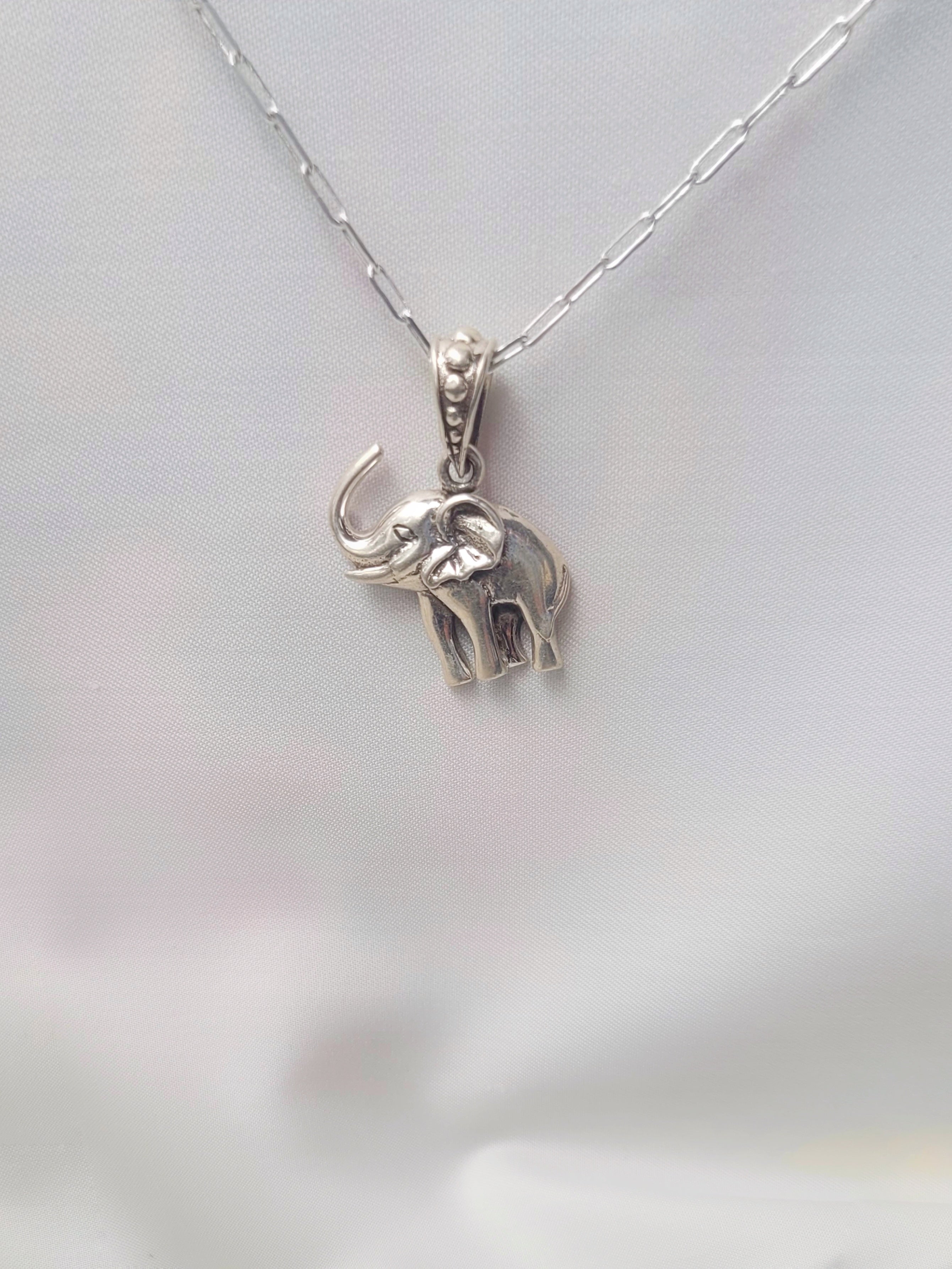 Elephant Blessings 92.5 Silver Pendant (Without Chain) - Handcrafted
