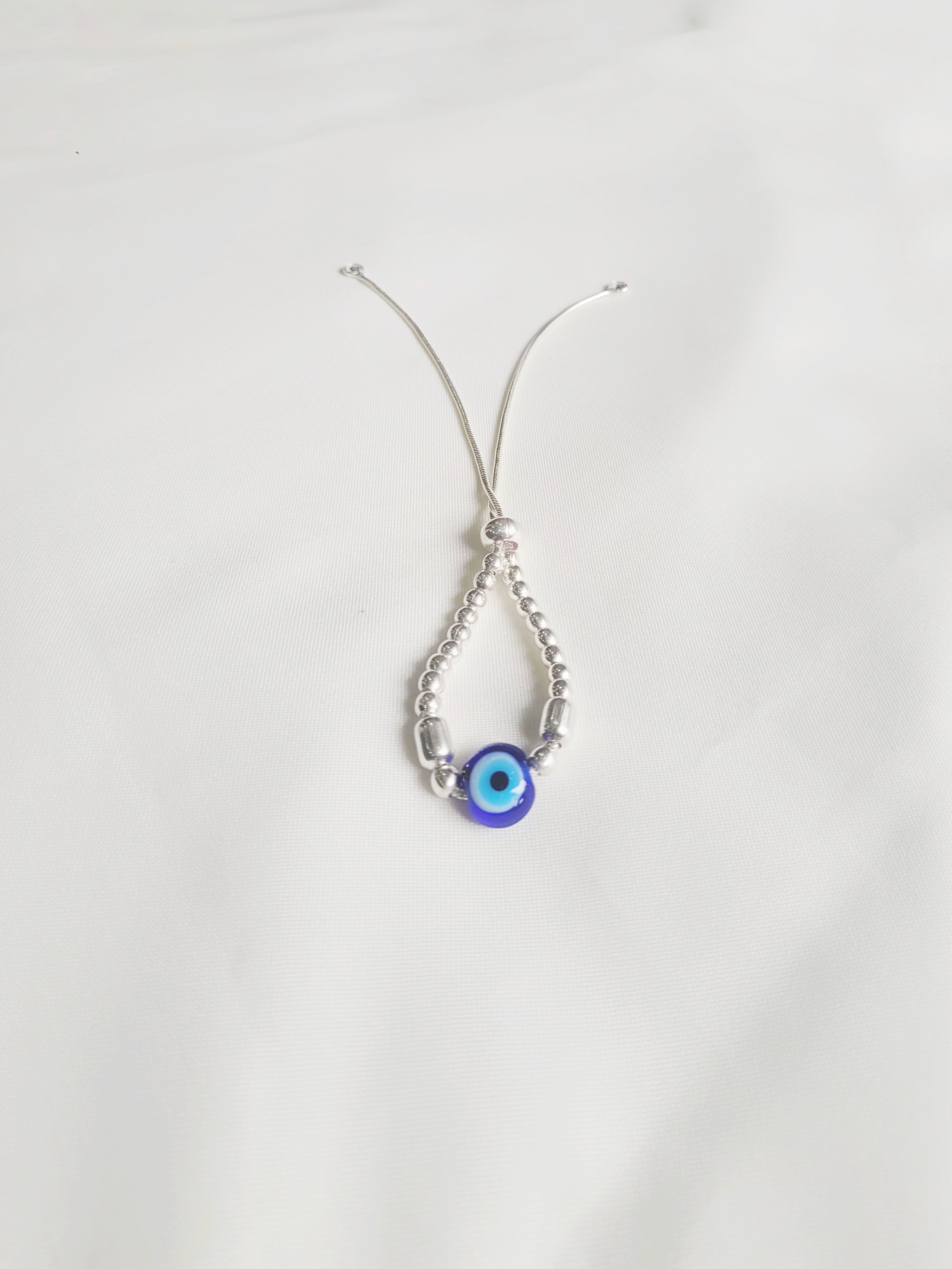 Evil Eye Minimalistic 92.5 Adjustable Bracelet
