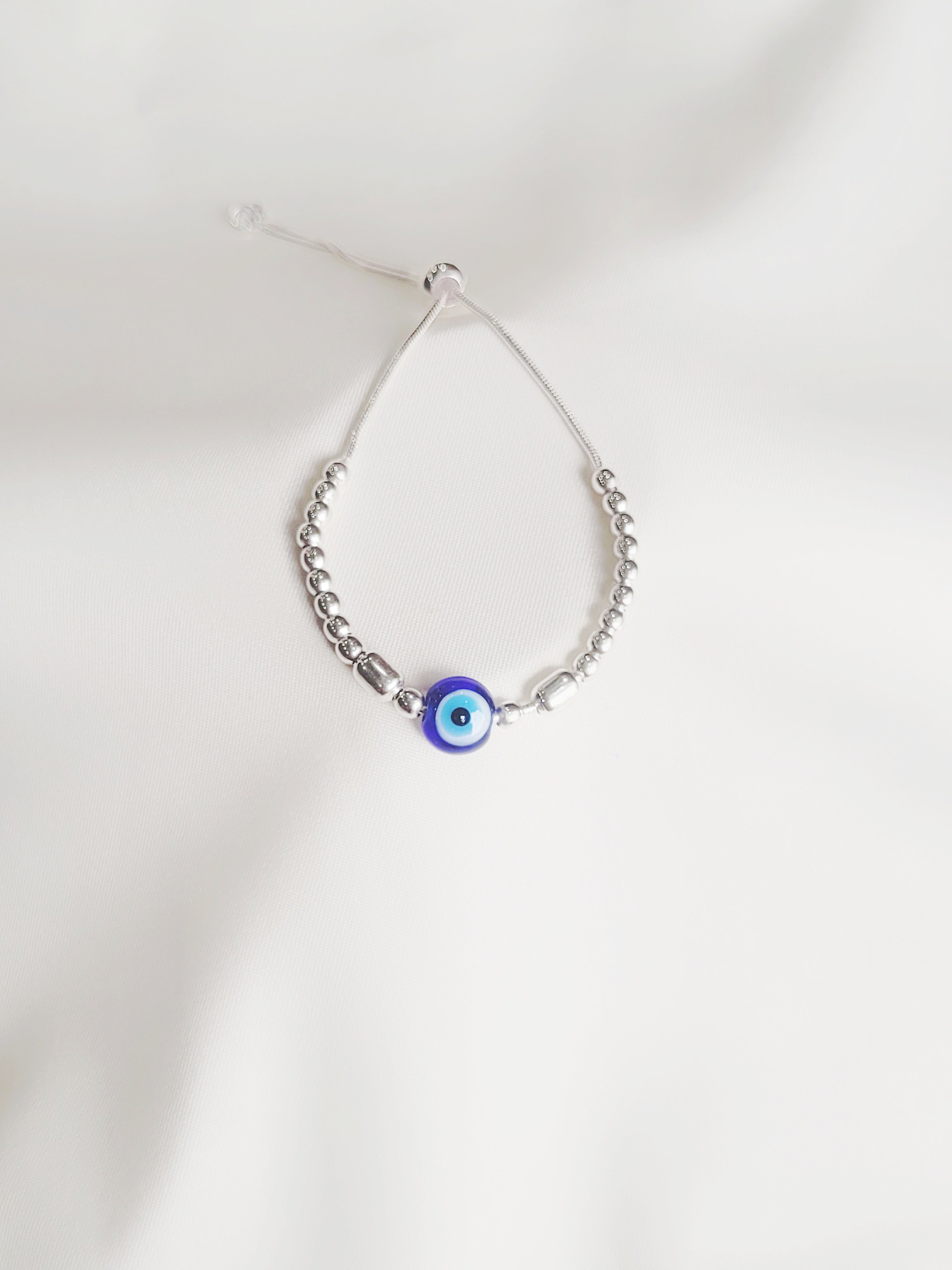 Evil Eye Minimalistic 92.5 Adjustable Bracelet