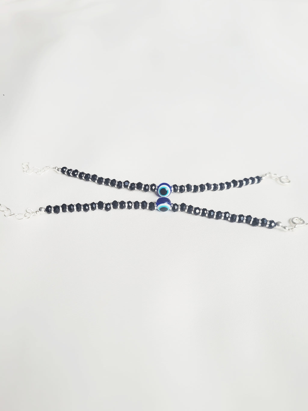 Evil Eye Adjustable Size Nazaria Set for Kids 92.5 Silver