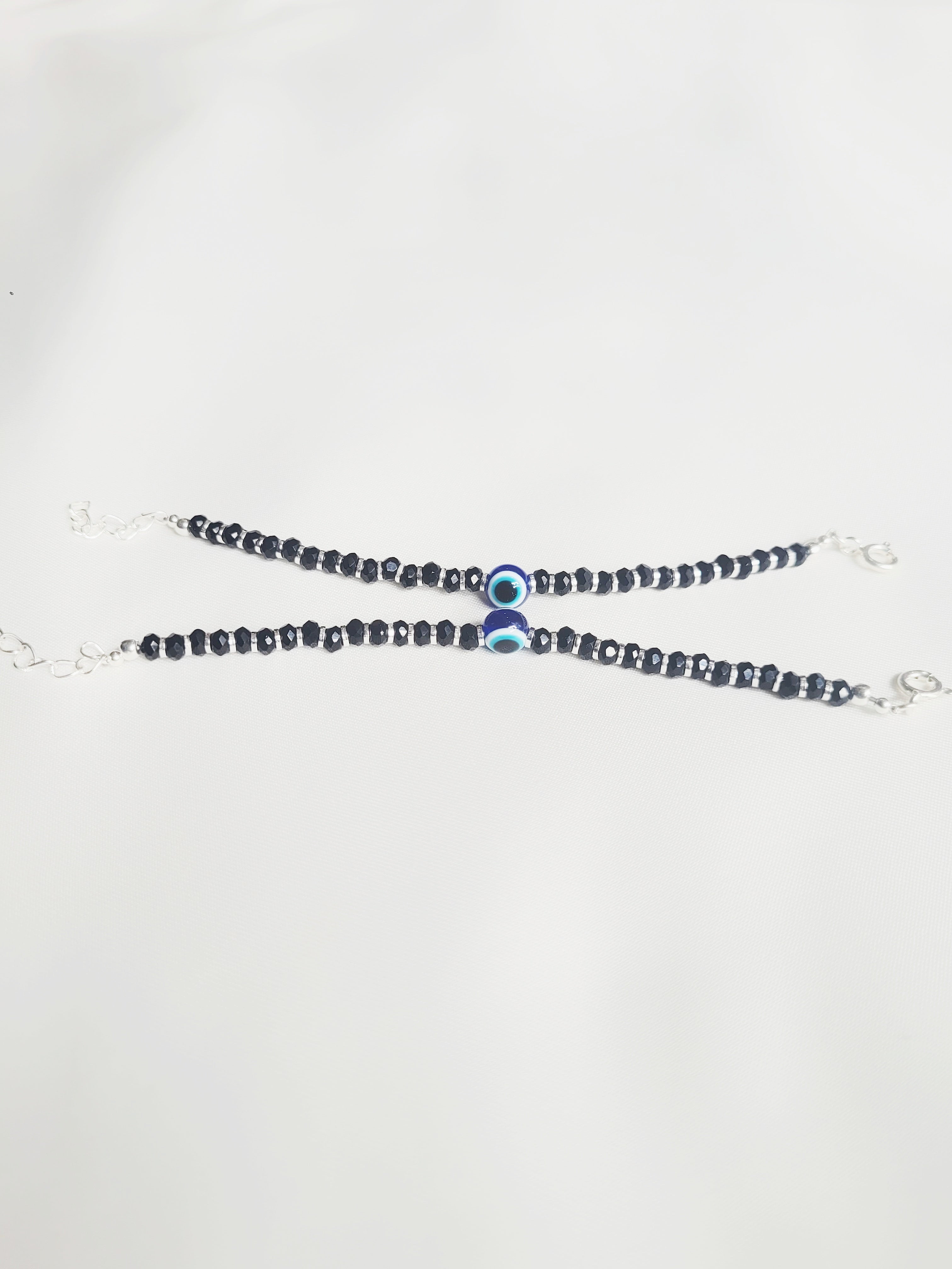 Evil Eye Adjustable Size Nazaria Set for Kids 92.5 Silver