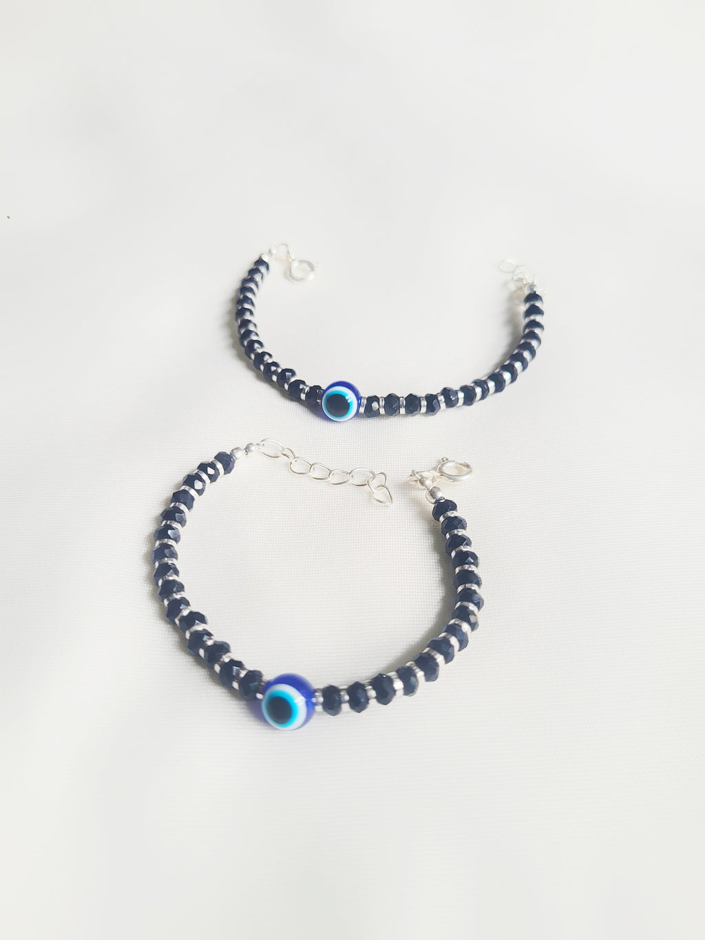 Evil Eye Adjustable Size Nazaria Set for Kids 92.5 Silver
