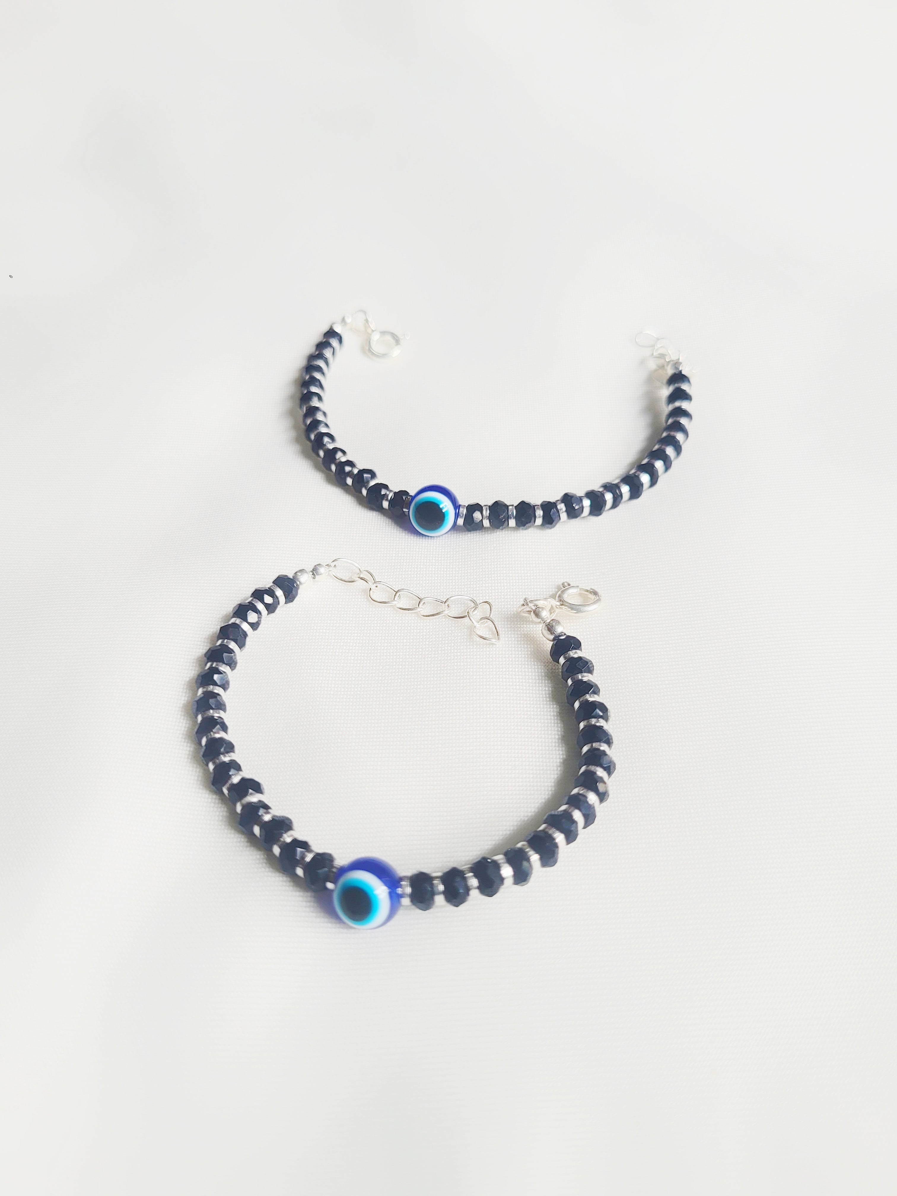 Evil Eye Adjustable Size Nazaria Set for Kids 92.5 Silver