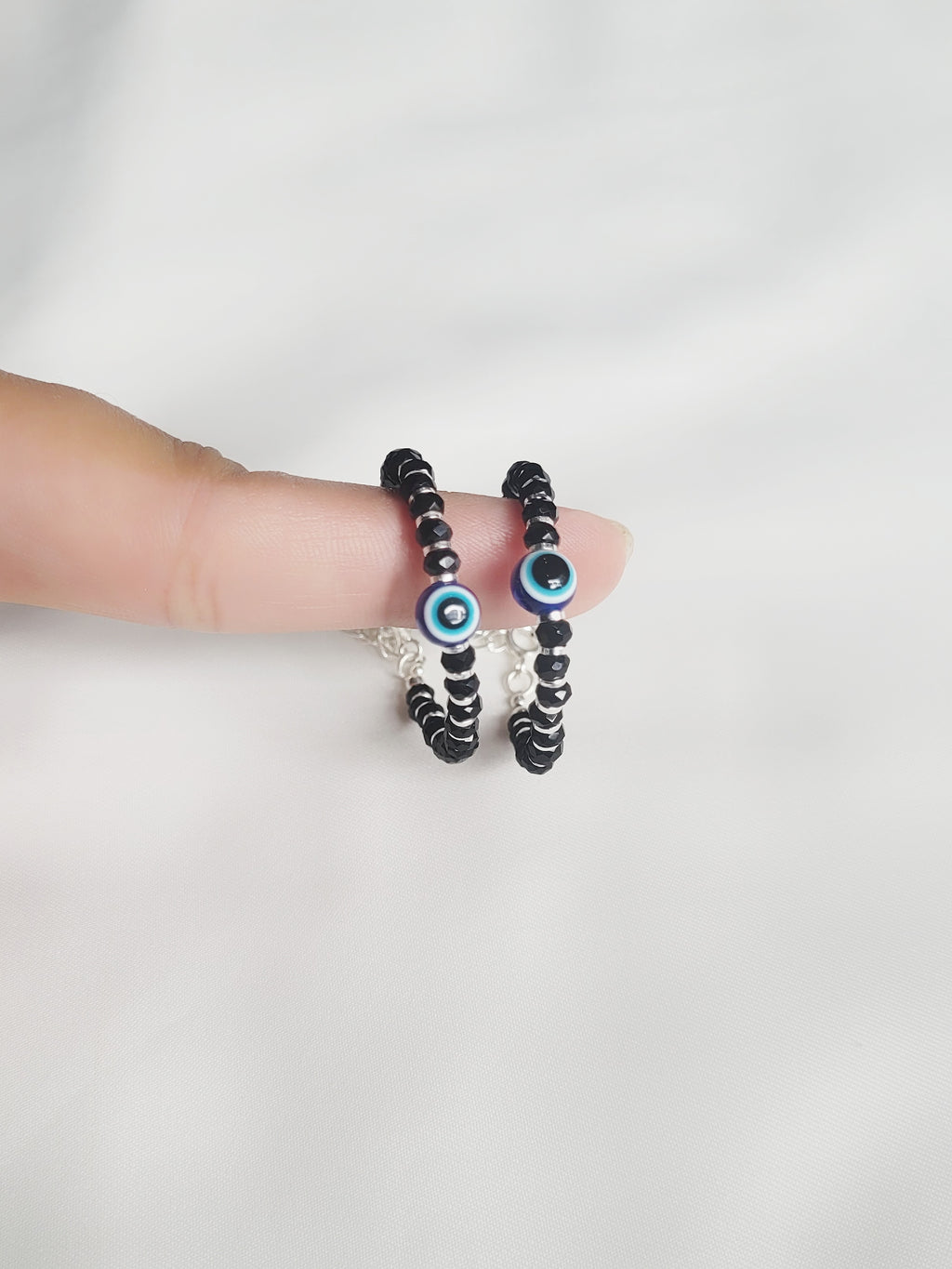 Evil Eye Adjustable Size Nazaria Set for Kids 92.5 Silver