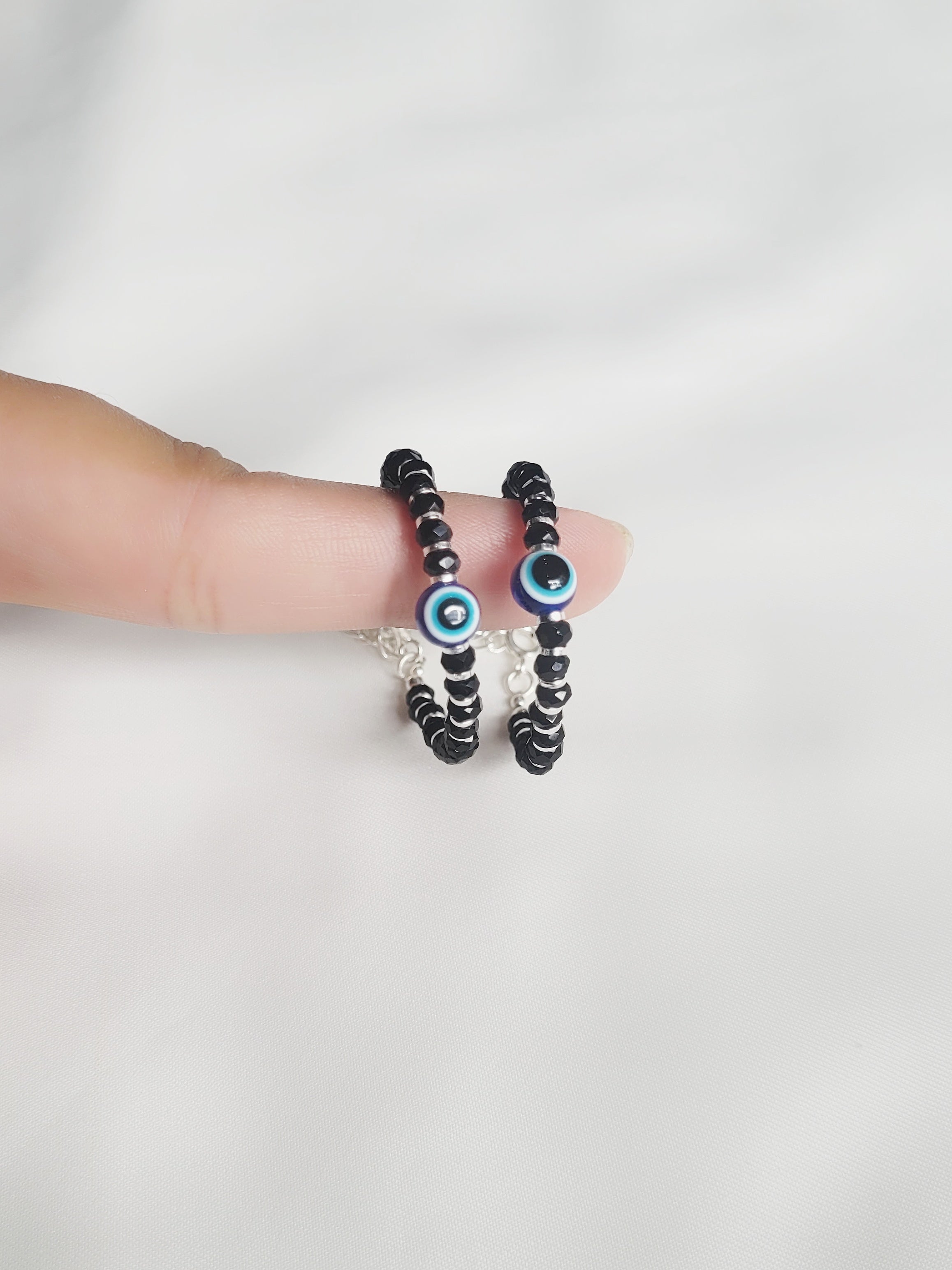 Evil Eye Adjustable Size Nazaria Set for Kids 92.5 Silver