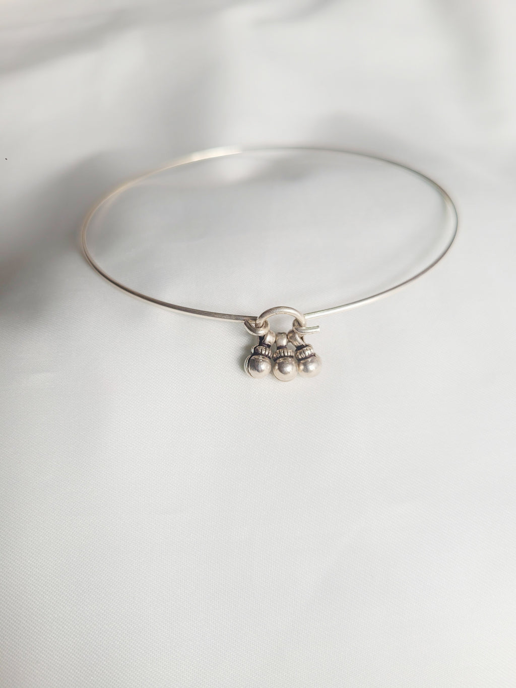 Antique 92.5 Silver Ghungroo Kada Anklet (Single Piece)