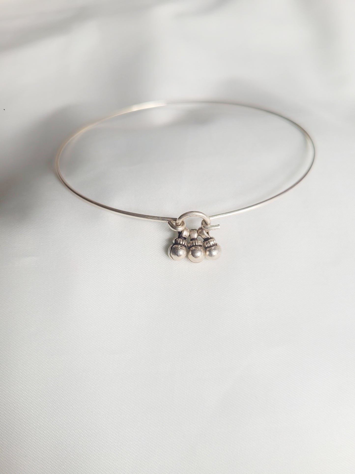 Antique 92.5 Silver Ghungroo Kada Anklet (Single Piece)