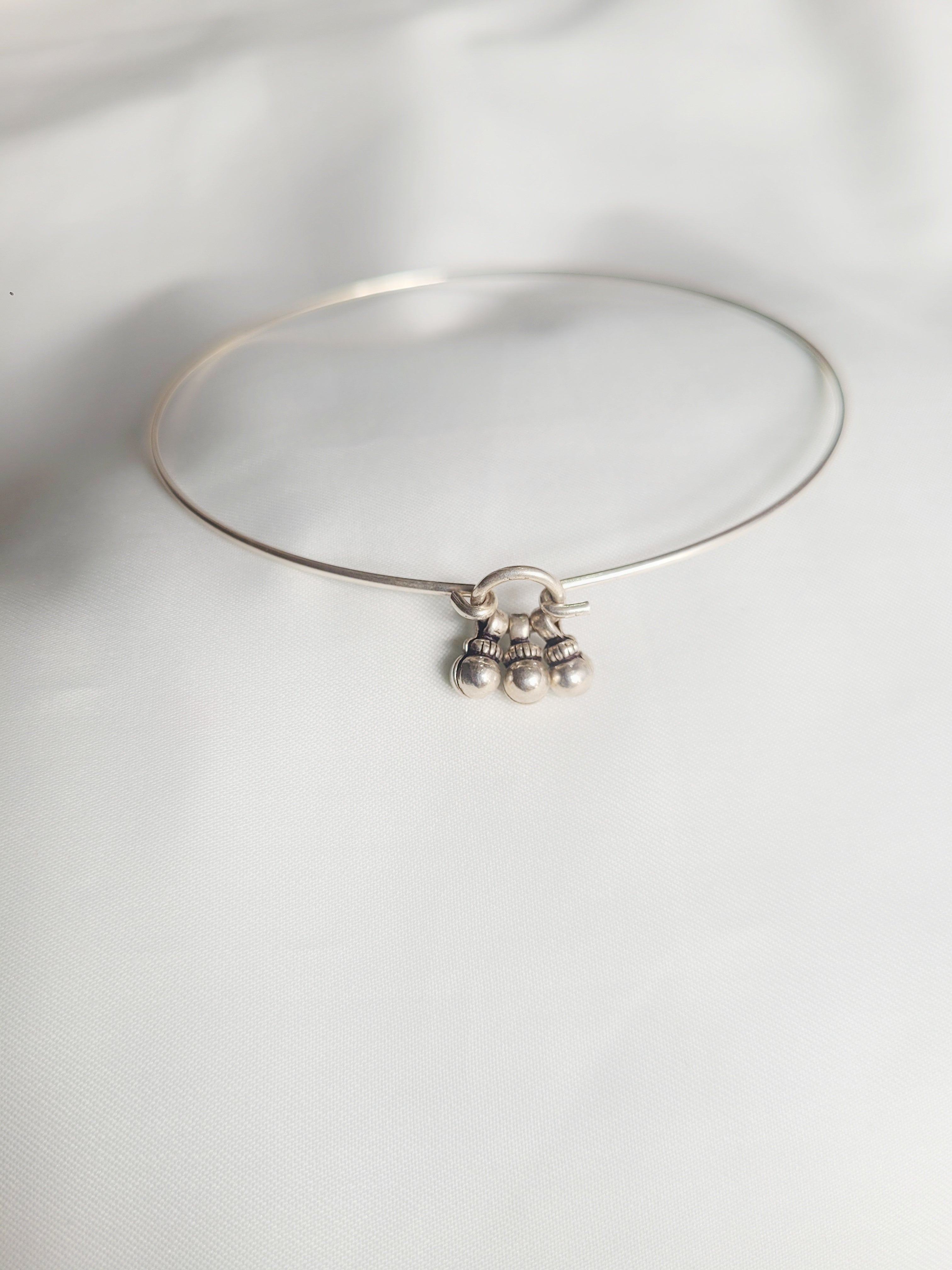 Antique 92.5 Silver Ghungroo Kada Anklet (Single Piece)