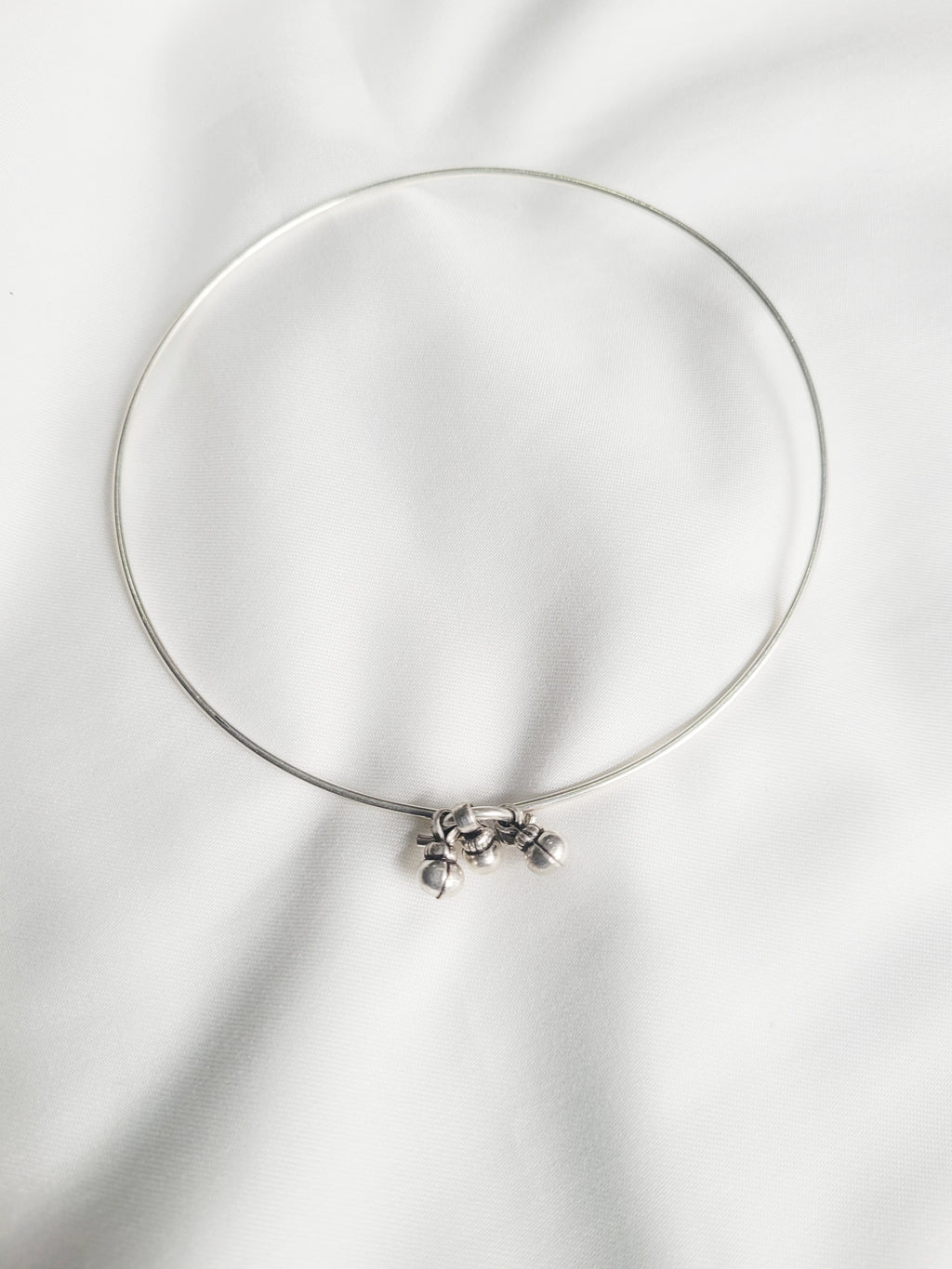Antique 92.5 Silver Ghungroo Kada Anklet (Single Piece)