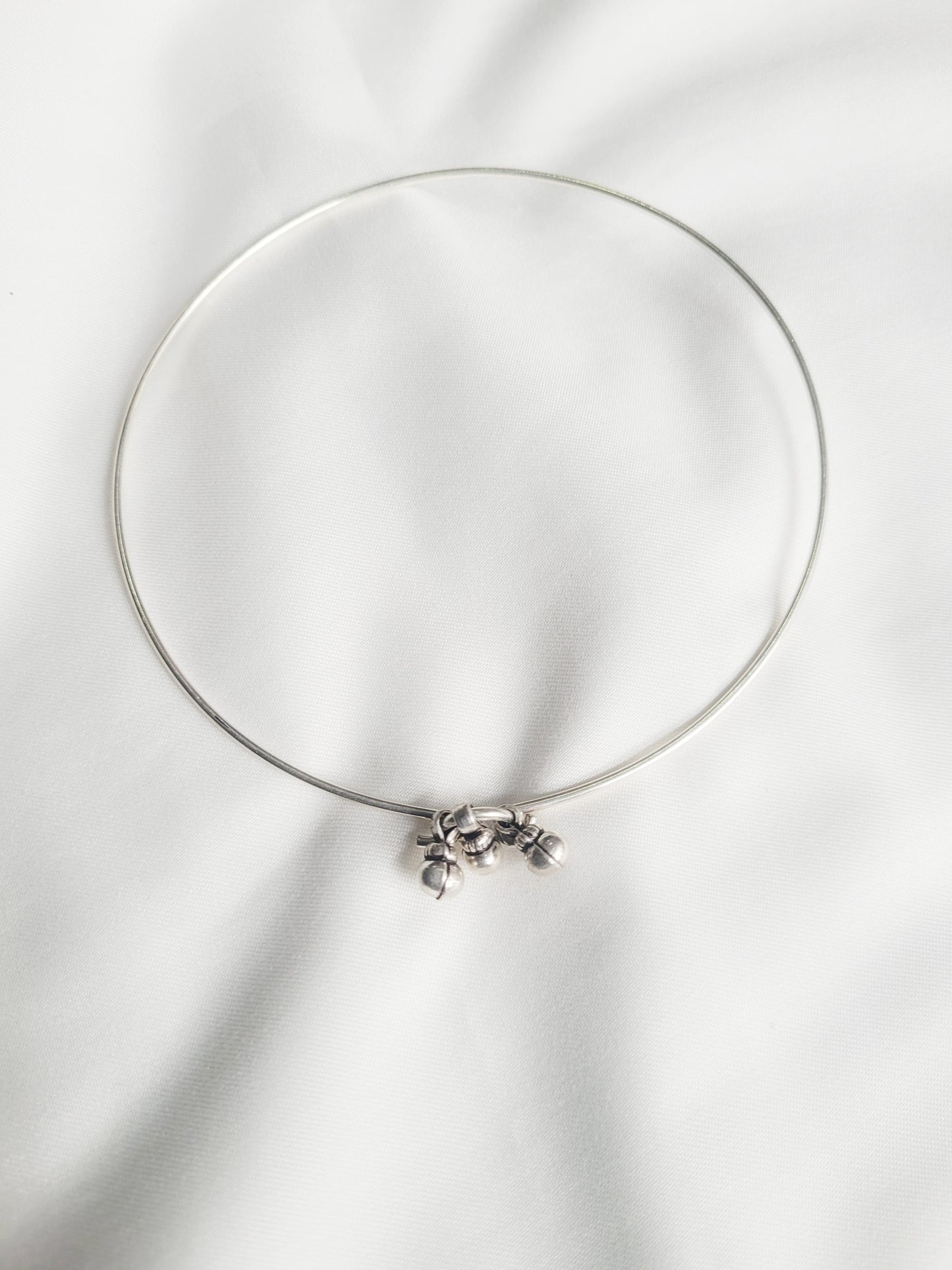 Antique 92.5 Silver Ghungroo Kada Anklet (Single Piece)