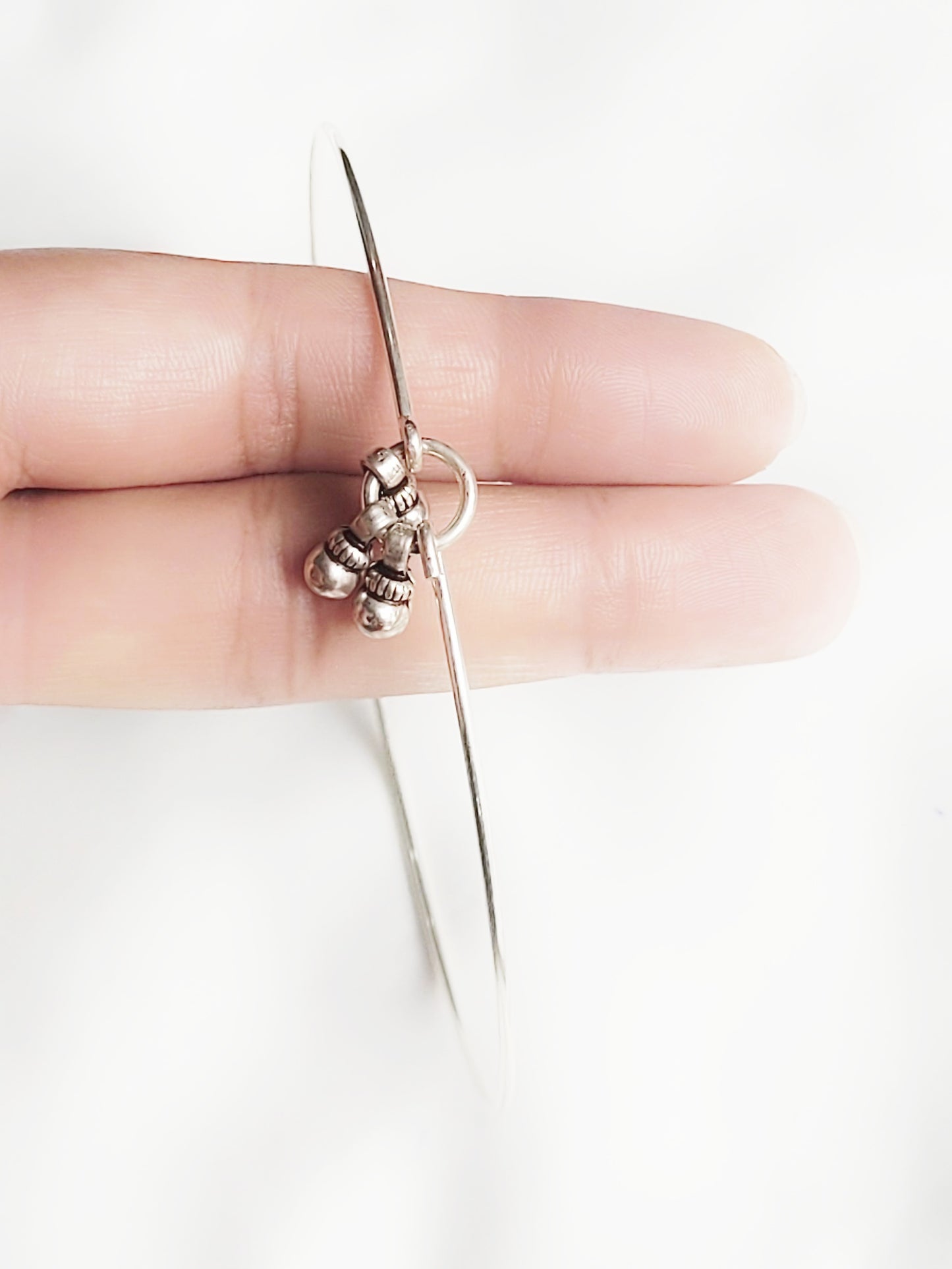 Antique 92.5 Silver Ghungroo Kada Anklet (Single Piece)