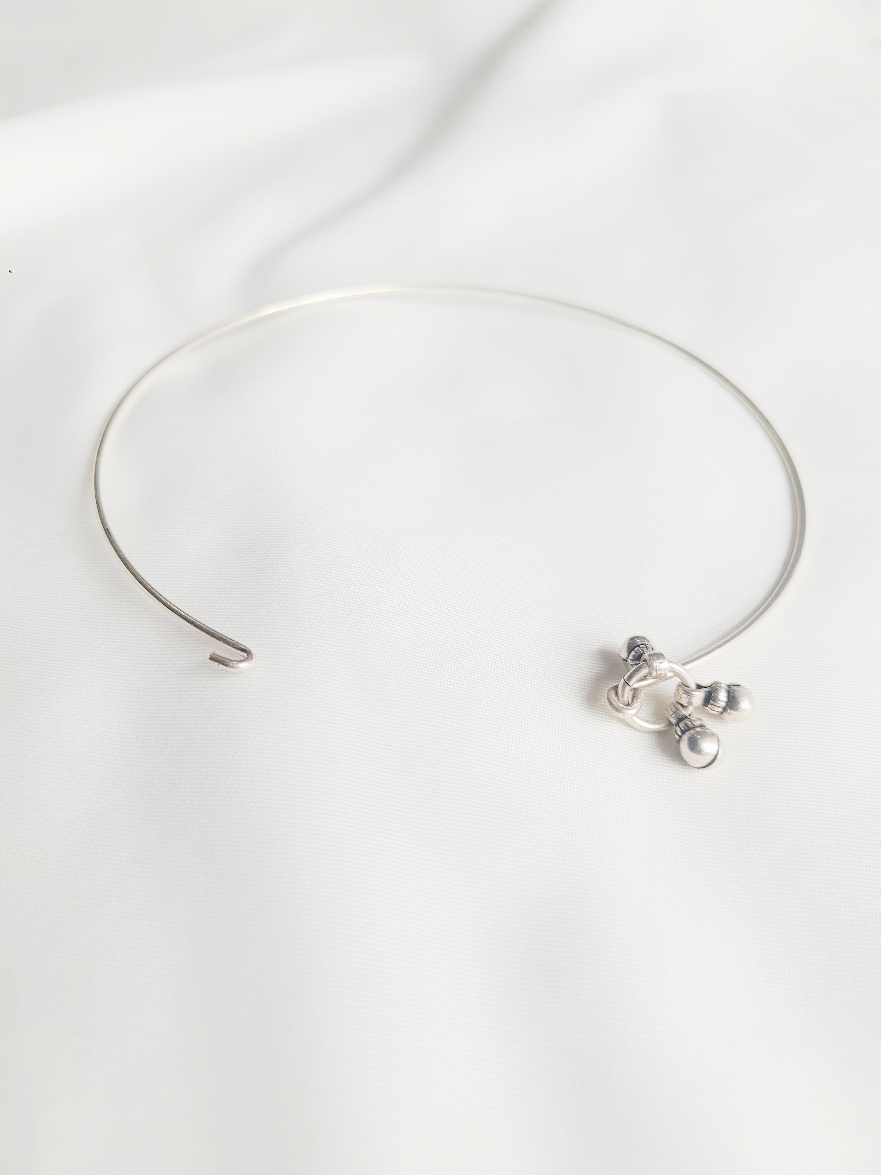 Antique 92.5 Silver Ghungroo Kada Anklet (Single Piece)