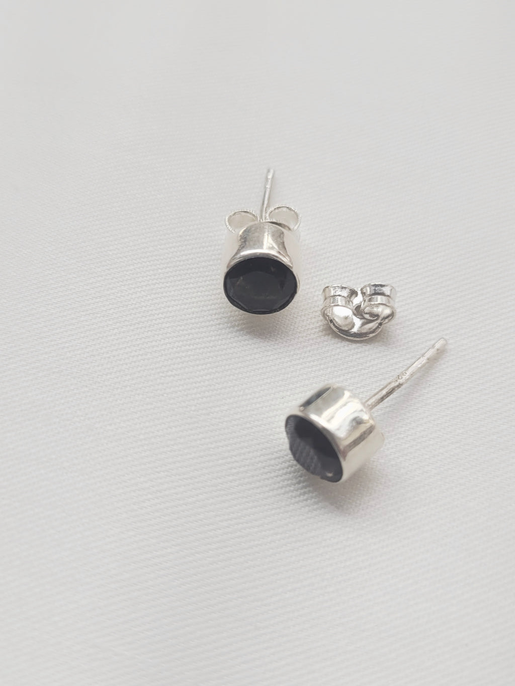 Smokey Small Studs 92.5 Silver Earrings - Handcrafted