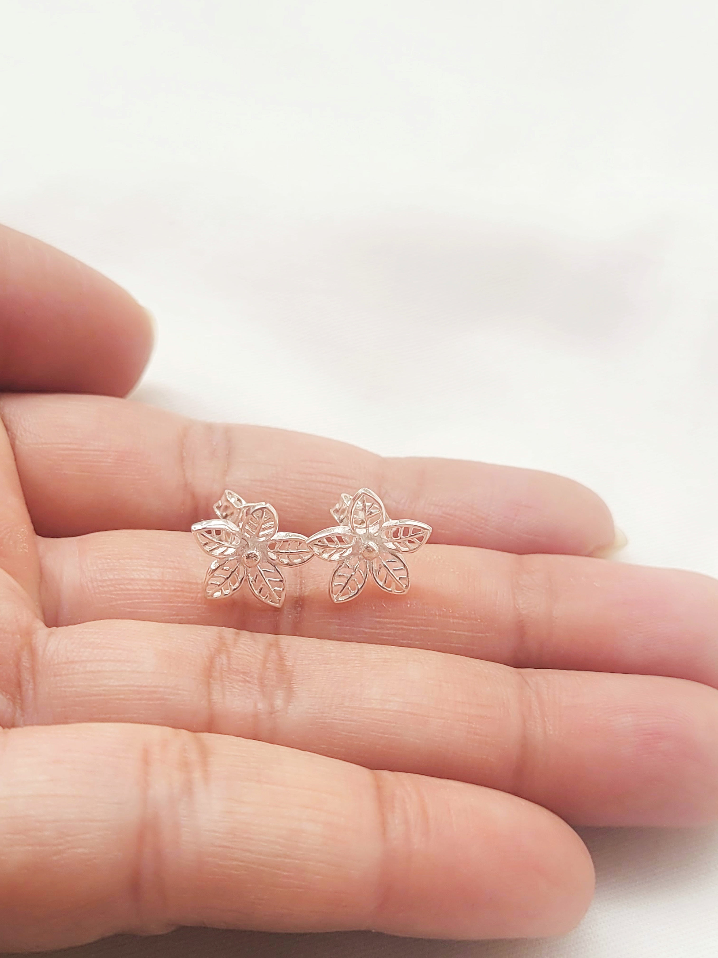 Pushp Tops Studs 92.5 Silver Earrings - Handcrafted