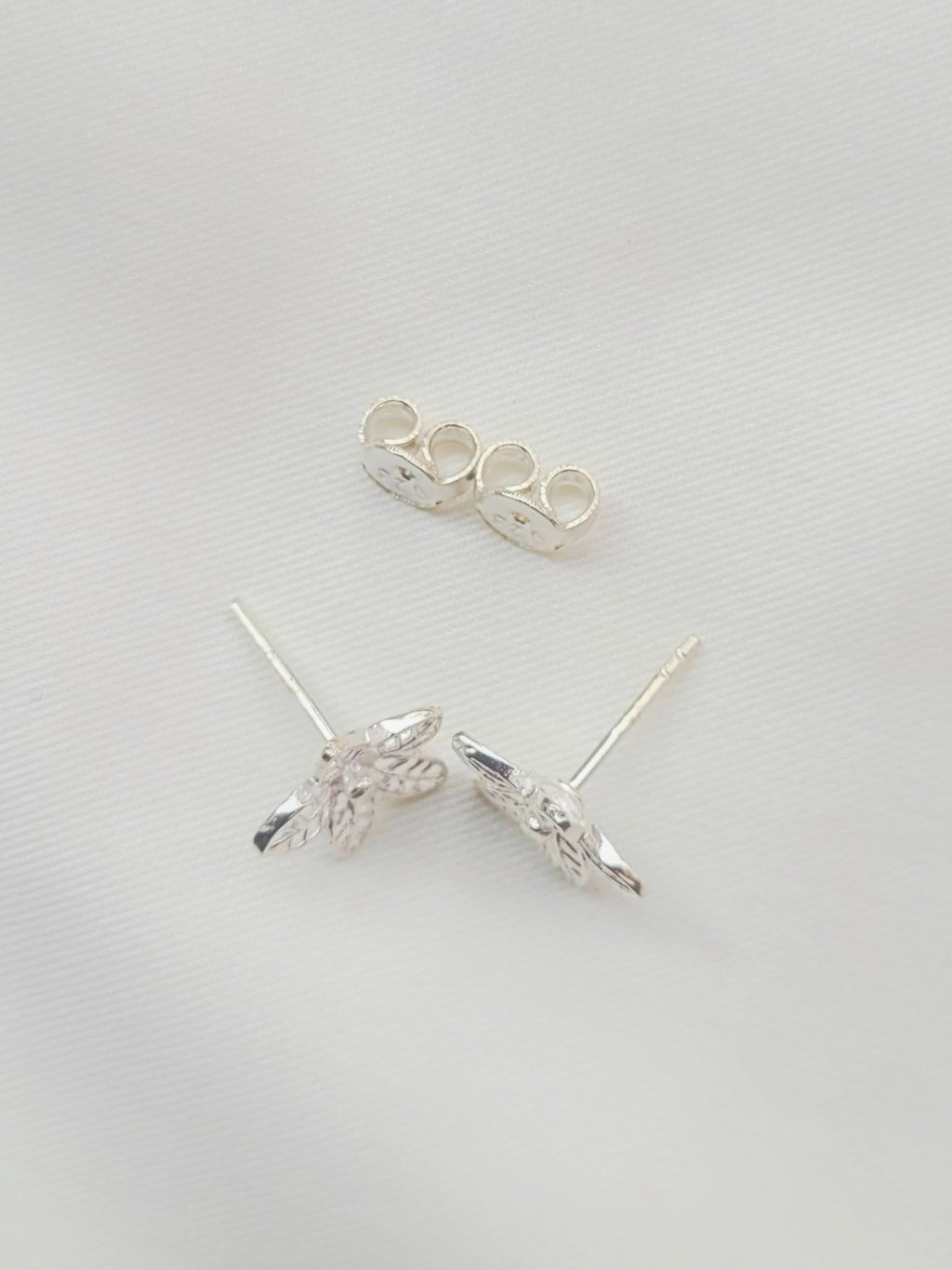 Pushp Tops Studs 92.5 Silver Earrings - Handcrafted