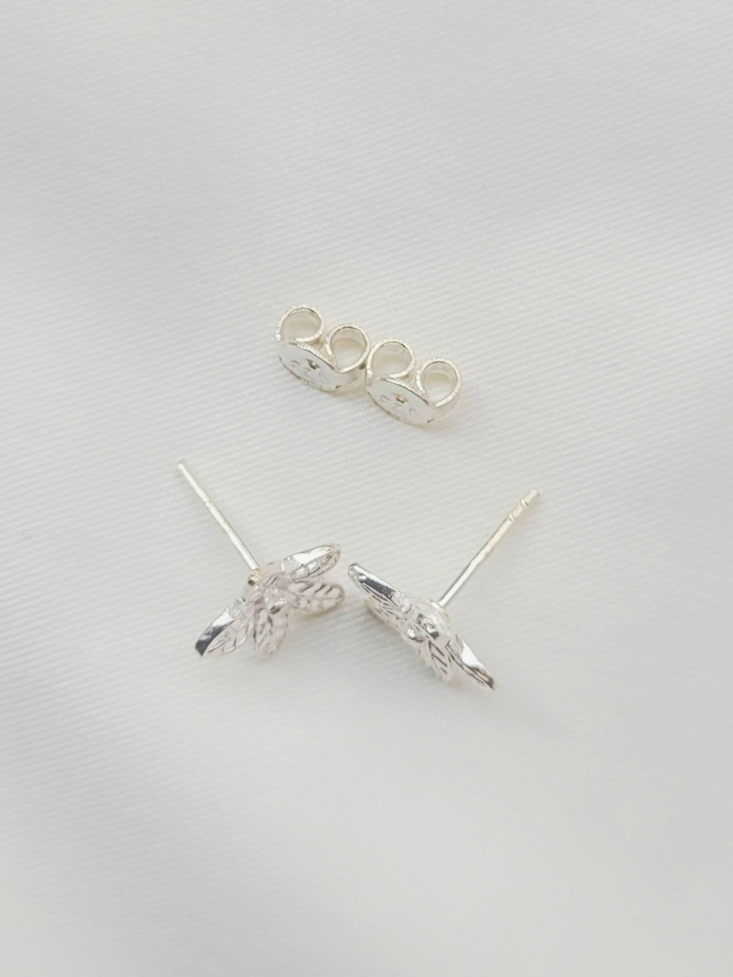 Pushp Tops Studs 92.5 Silver Earrings - Handcrafted