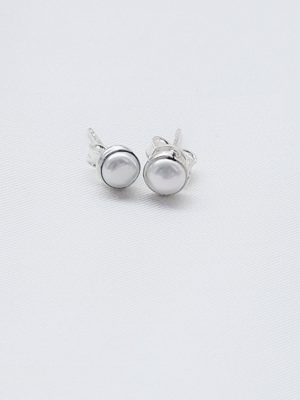 Baby Pearl Studs 92.5 Silver Earrings - Handcrafted
