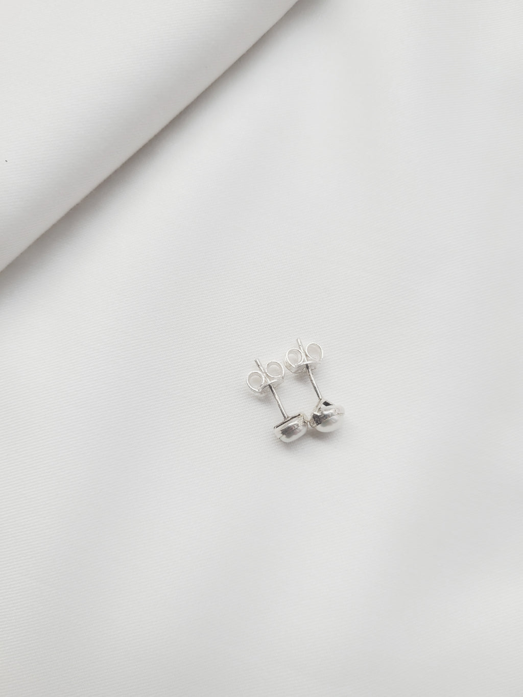 Baby Pearl Studs 92.5 Silver Earrings - Handcrafted