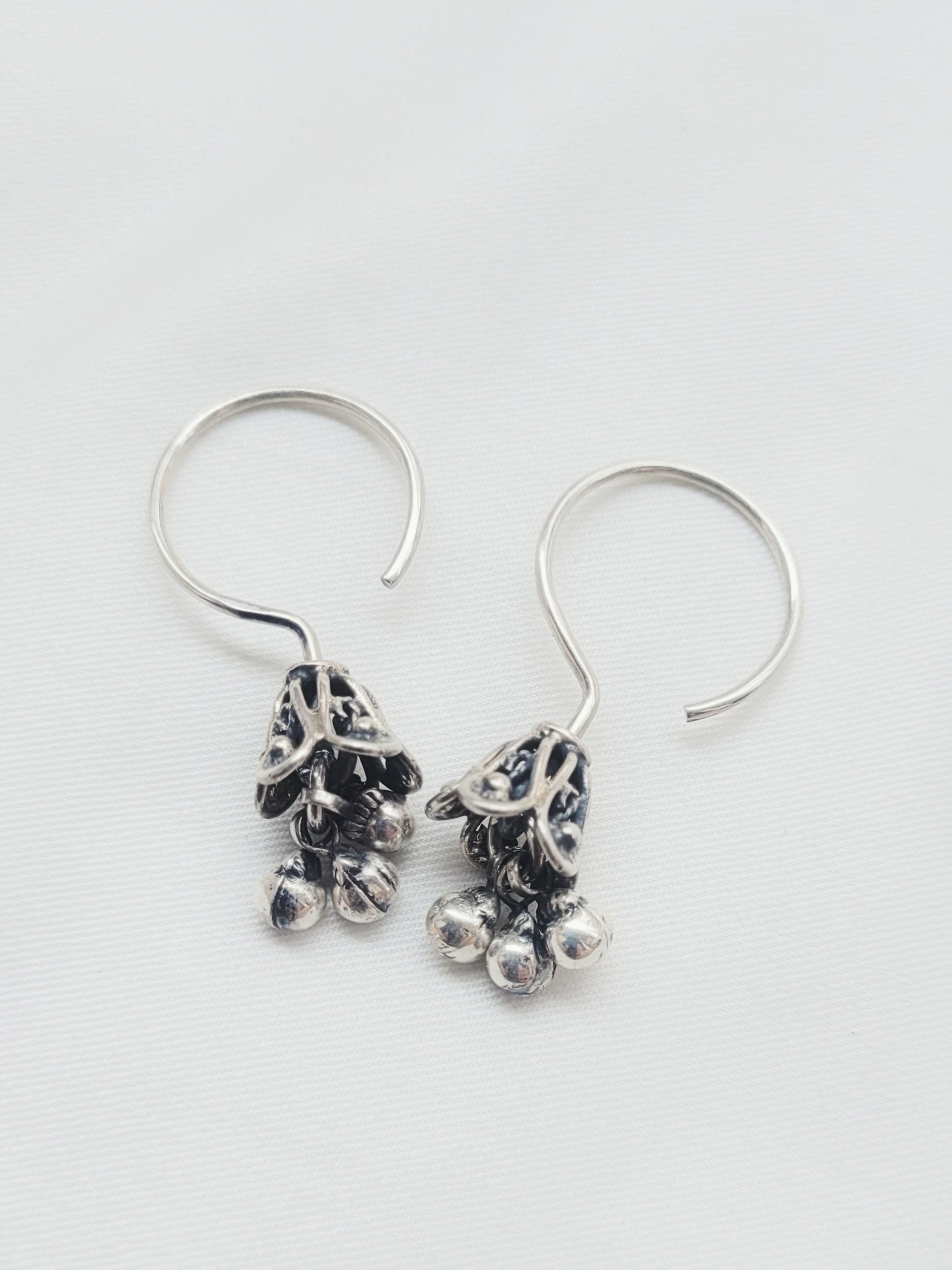 Traditional Latkan Jhumkis 92.5 Silver Jhumkis