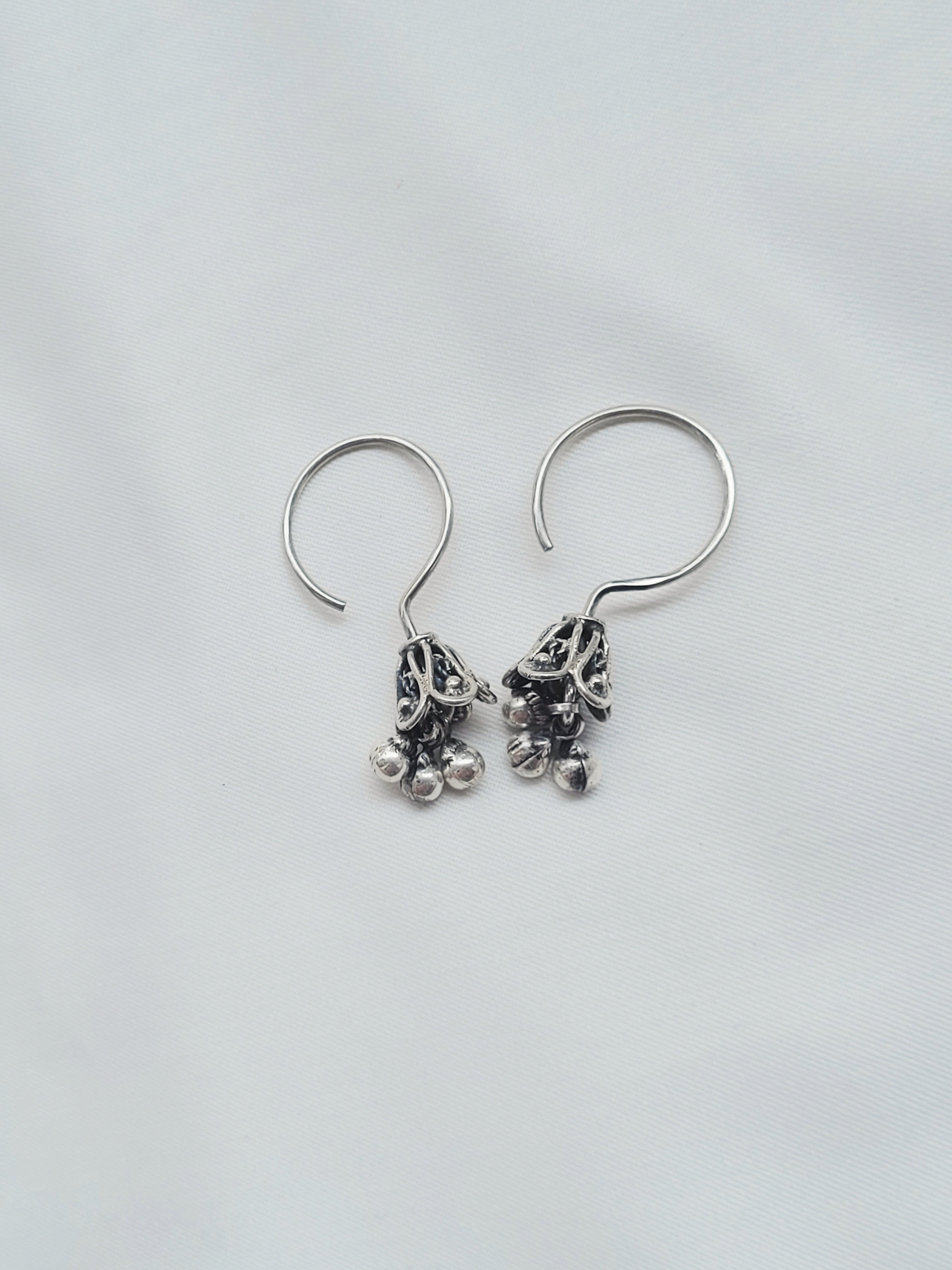 Traditional Latkan Jhumkis 92.5 Silver Jhumkis