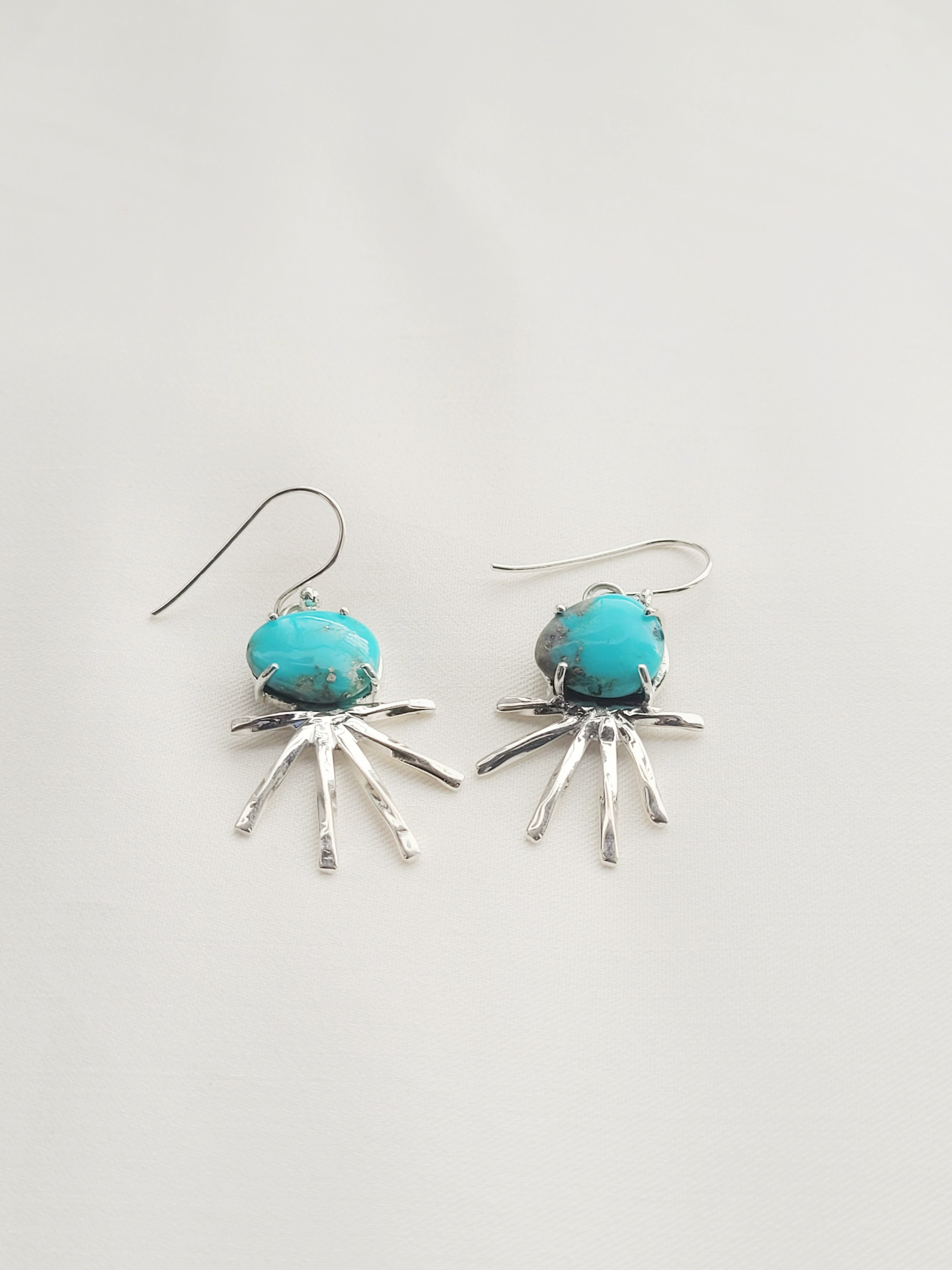 Azure Ray Drop Earrings 92.5 Silver