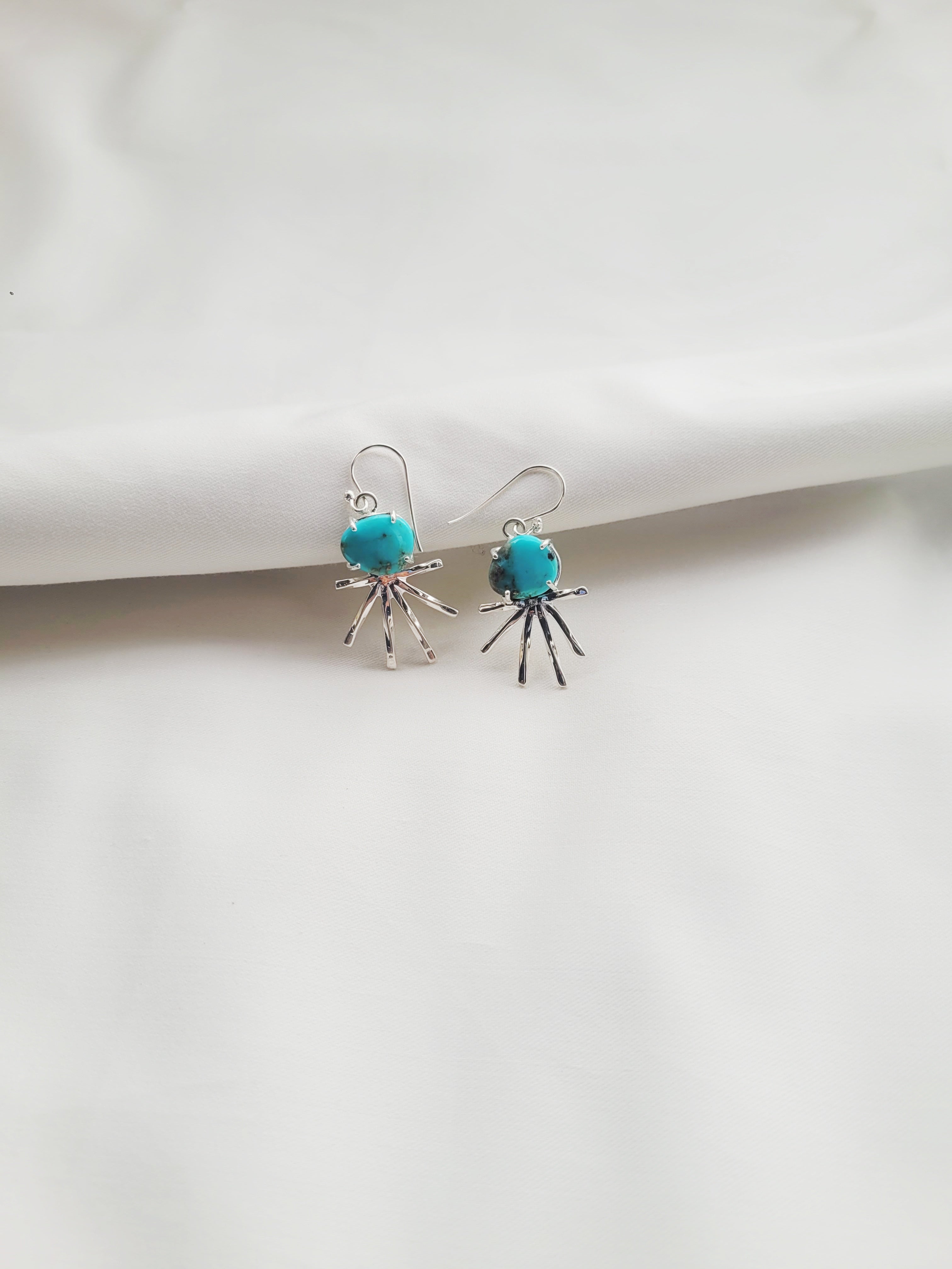 Azure Ray Drop Earrings 92.5 Silver