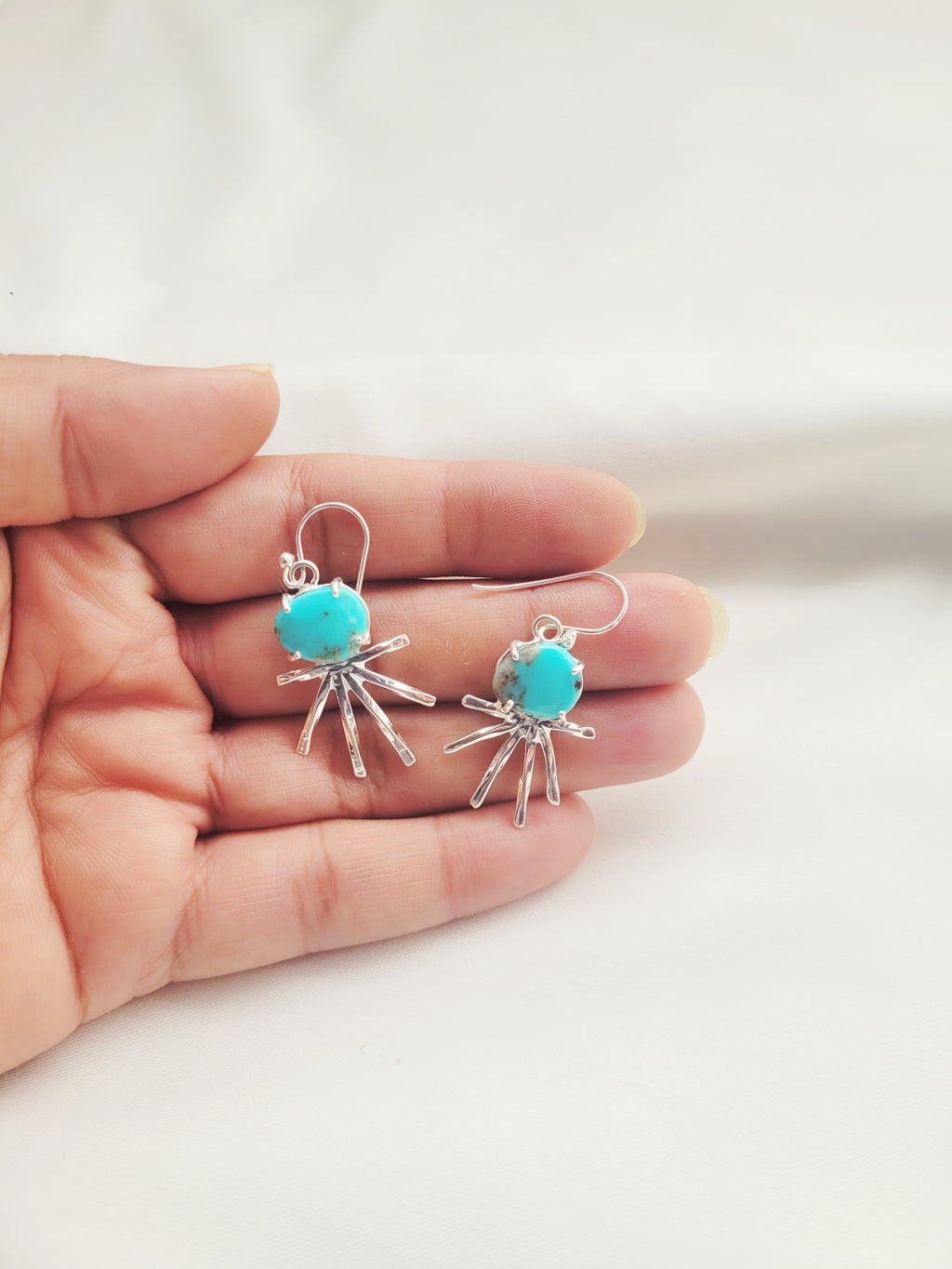 Azure Ray Drop Earrings 92.5 Silver