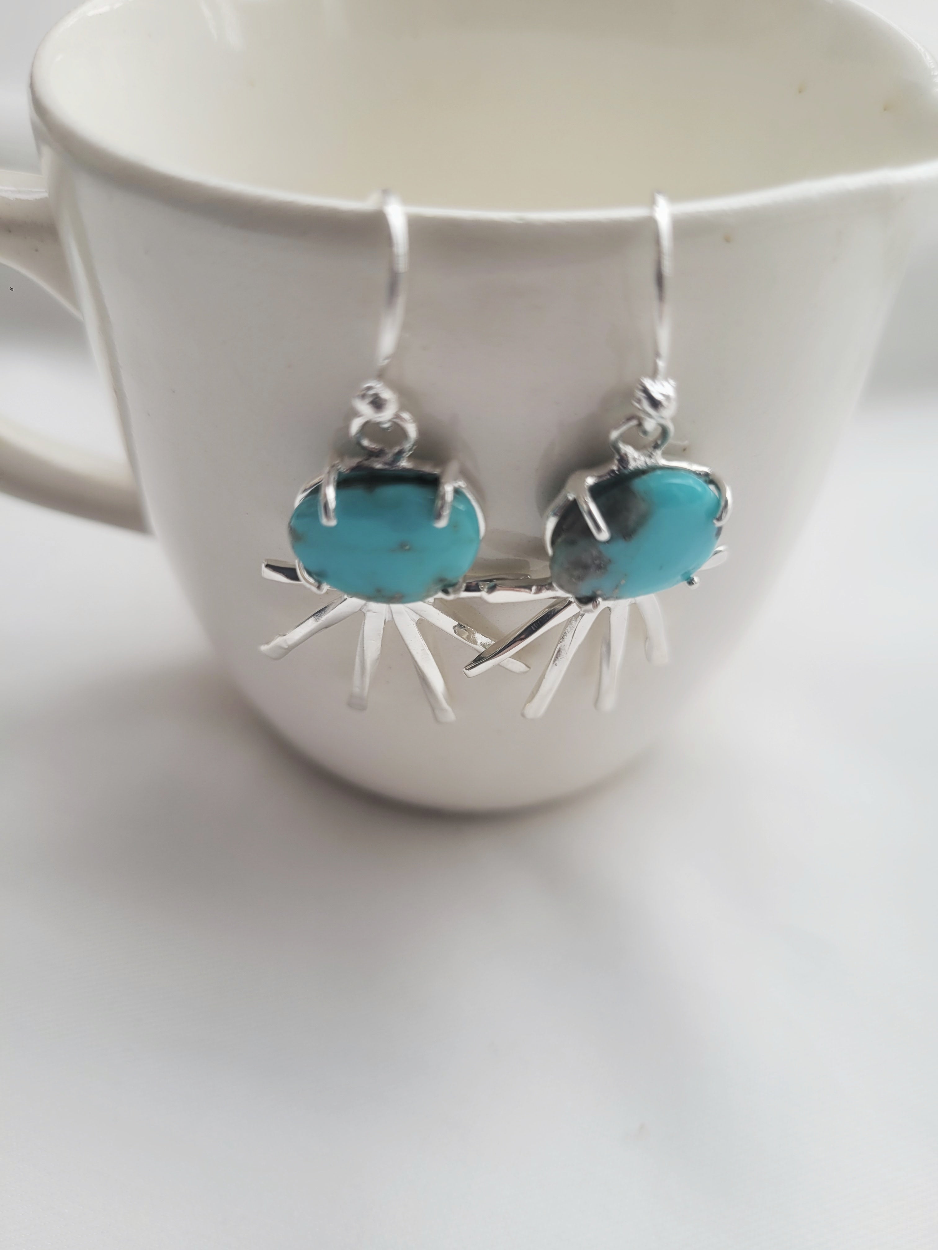 Azure Ray Drop Earrings 92.5 Silver