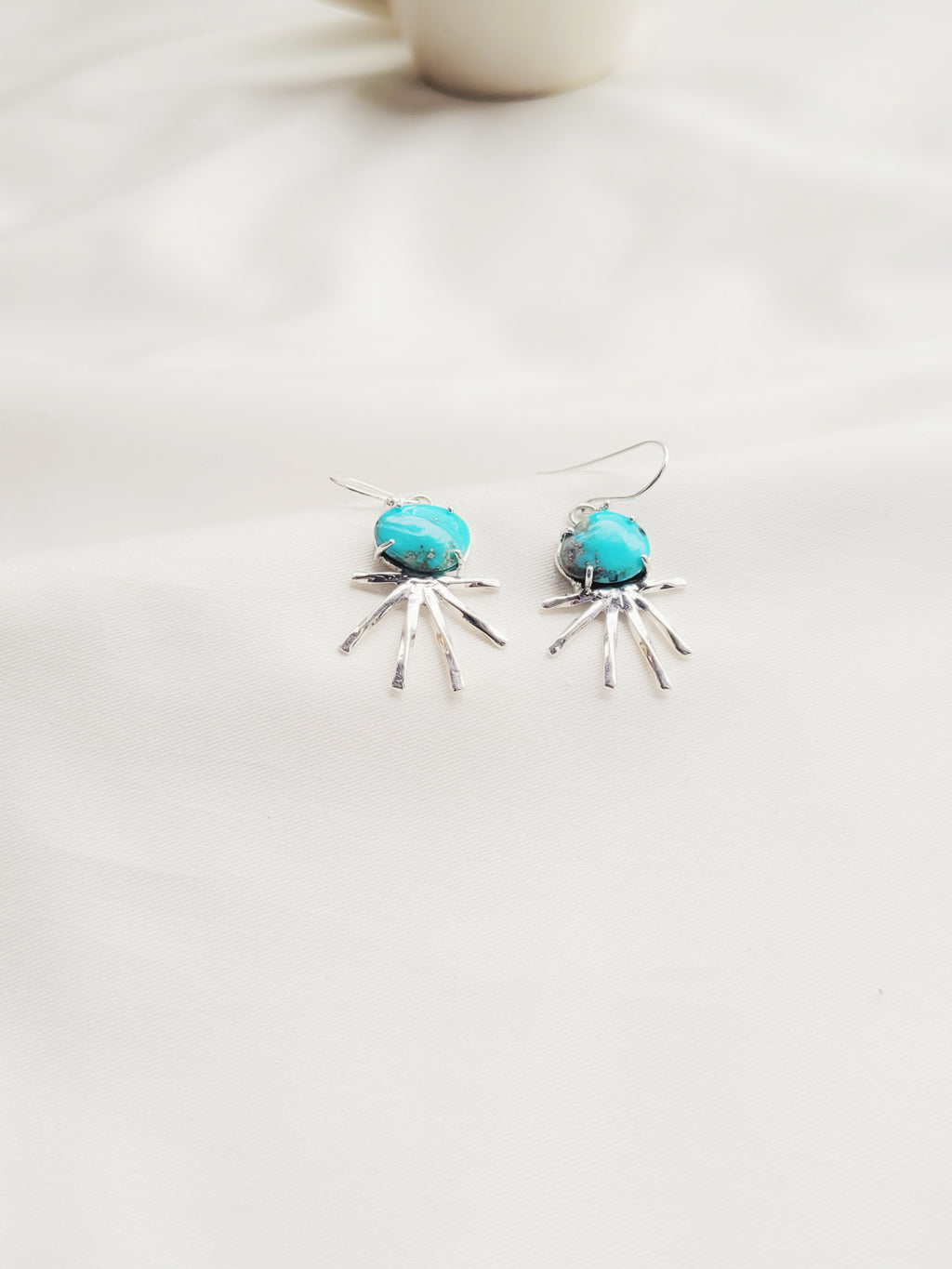 Azure Ray Drop Earrings 92.5 Silver