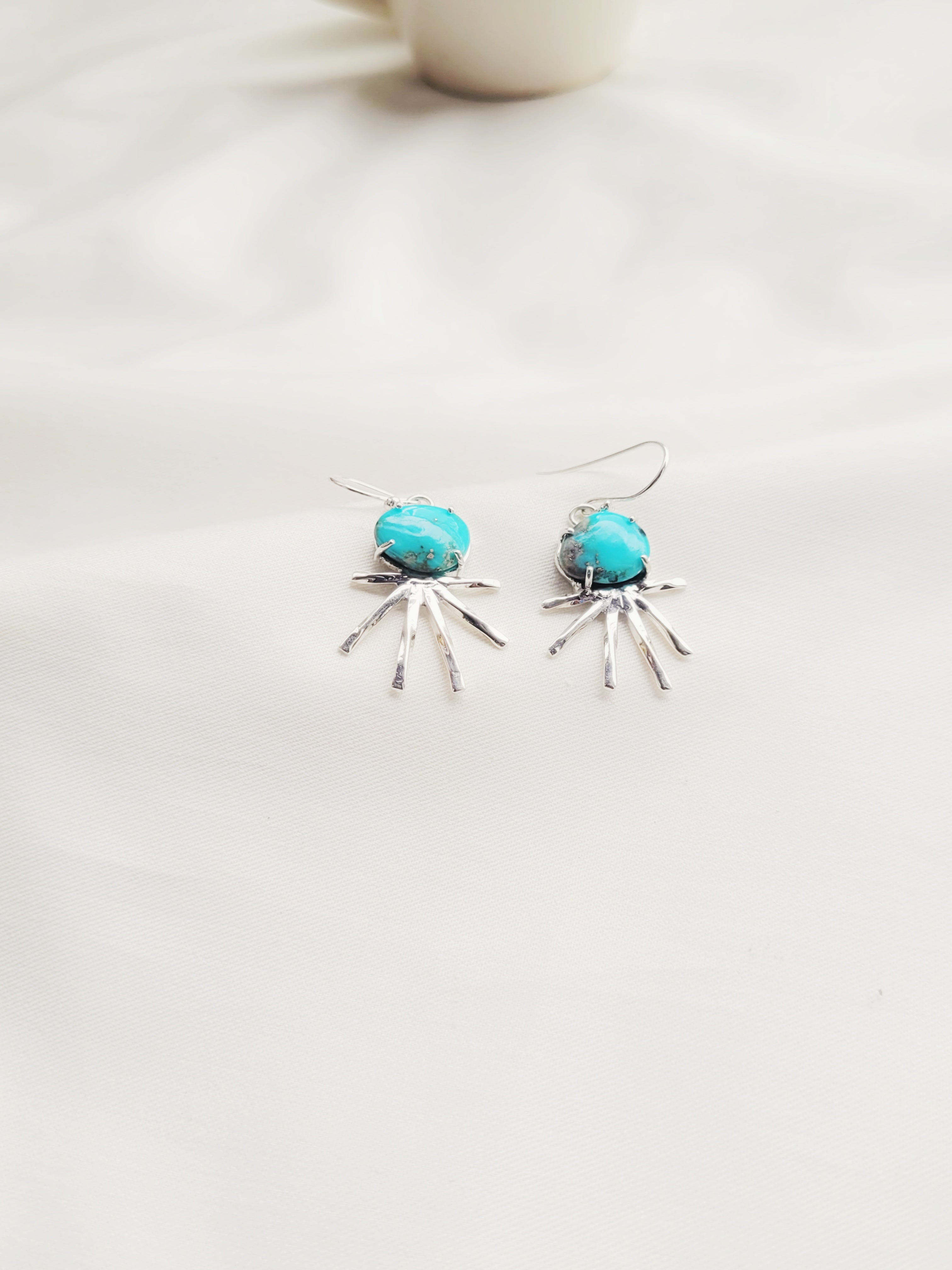 Azure Ray Drop Earrings 92.5 Silver