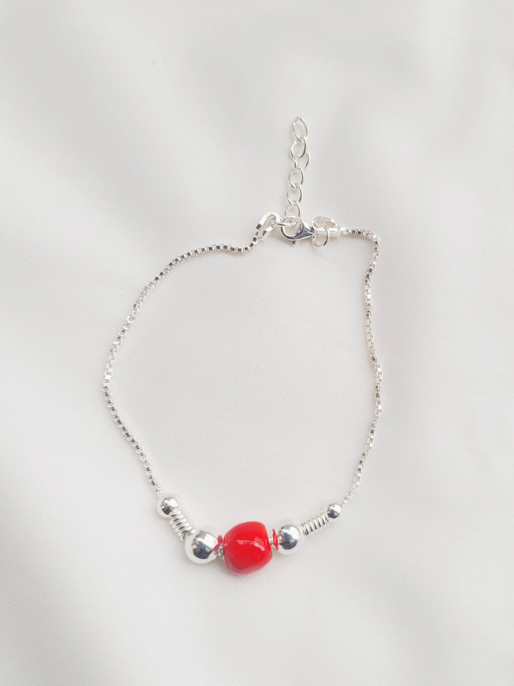 Elegant Beads Adjustable Bracelet 92.5 Silver - Handcrafted