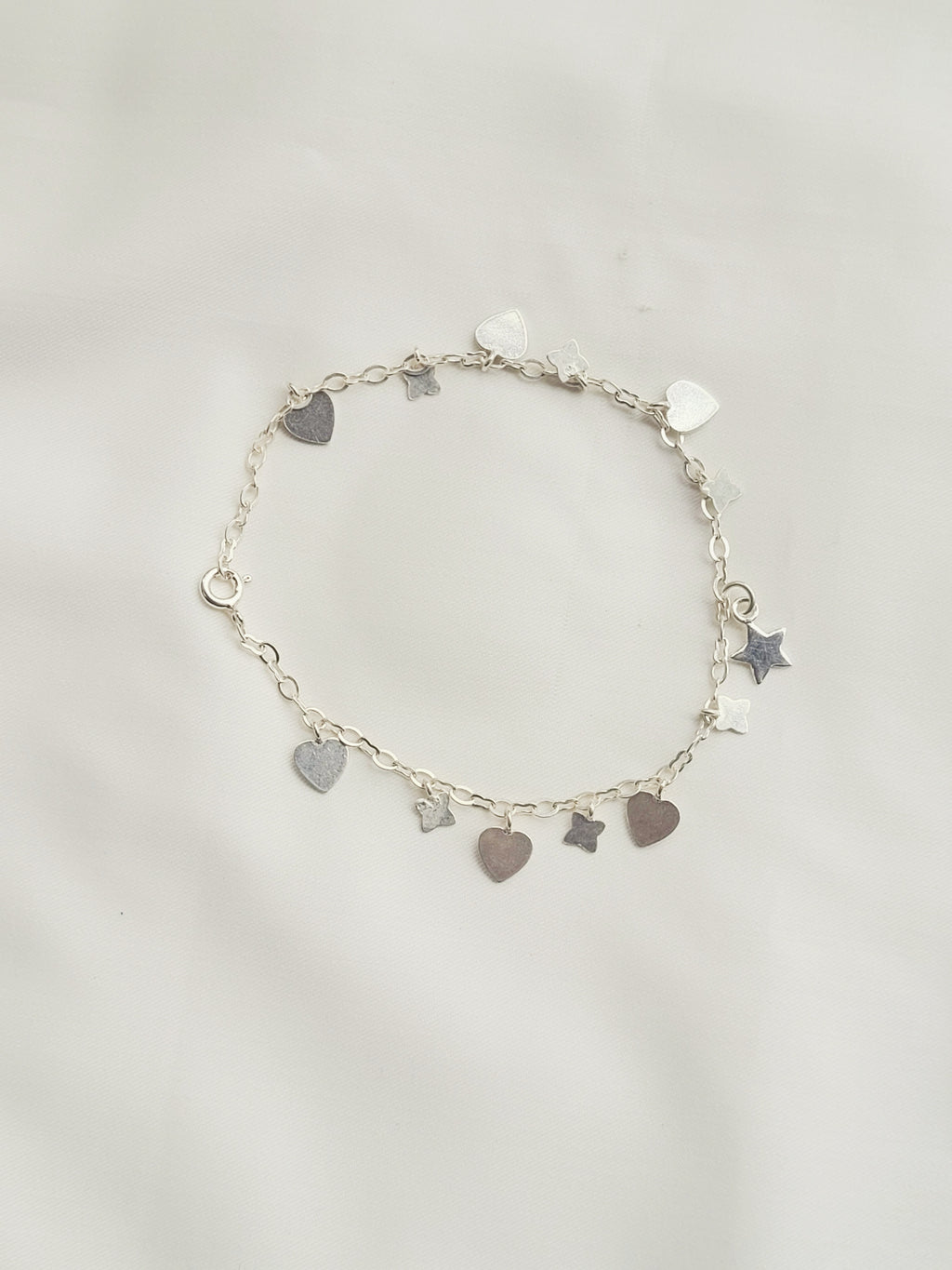 Sagarika – Heart And Clover Bracelet 92.5 Silver