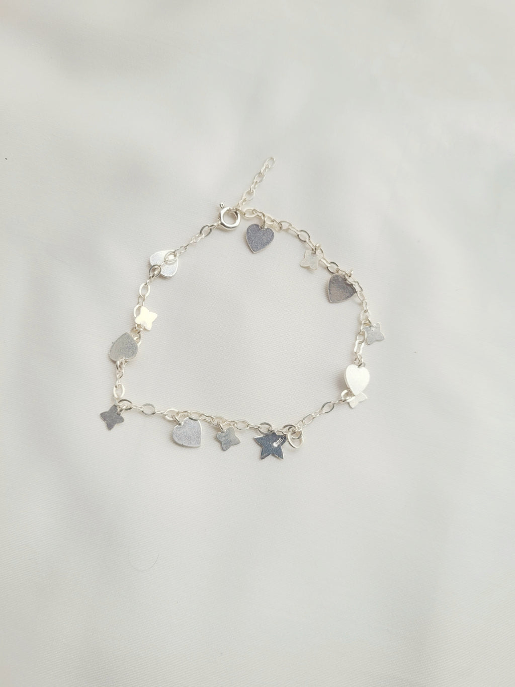 Sagarika – Heart And Clover Bracelet 92.5 Silver