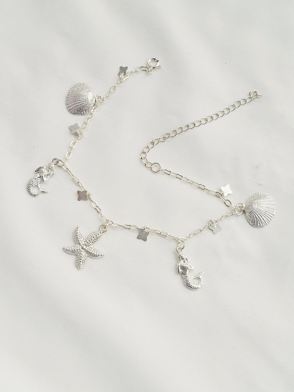 Sagarika – Ocean Charm Single Anklet 92.5 Silver