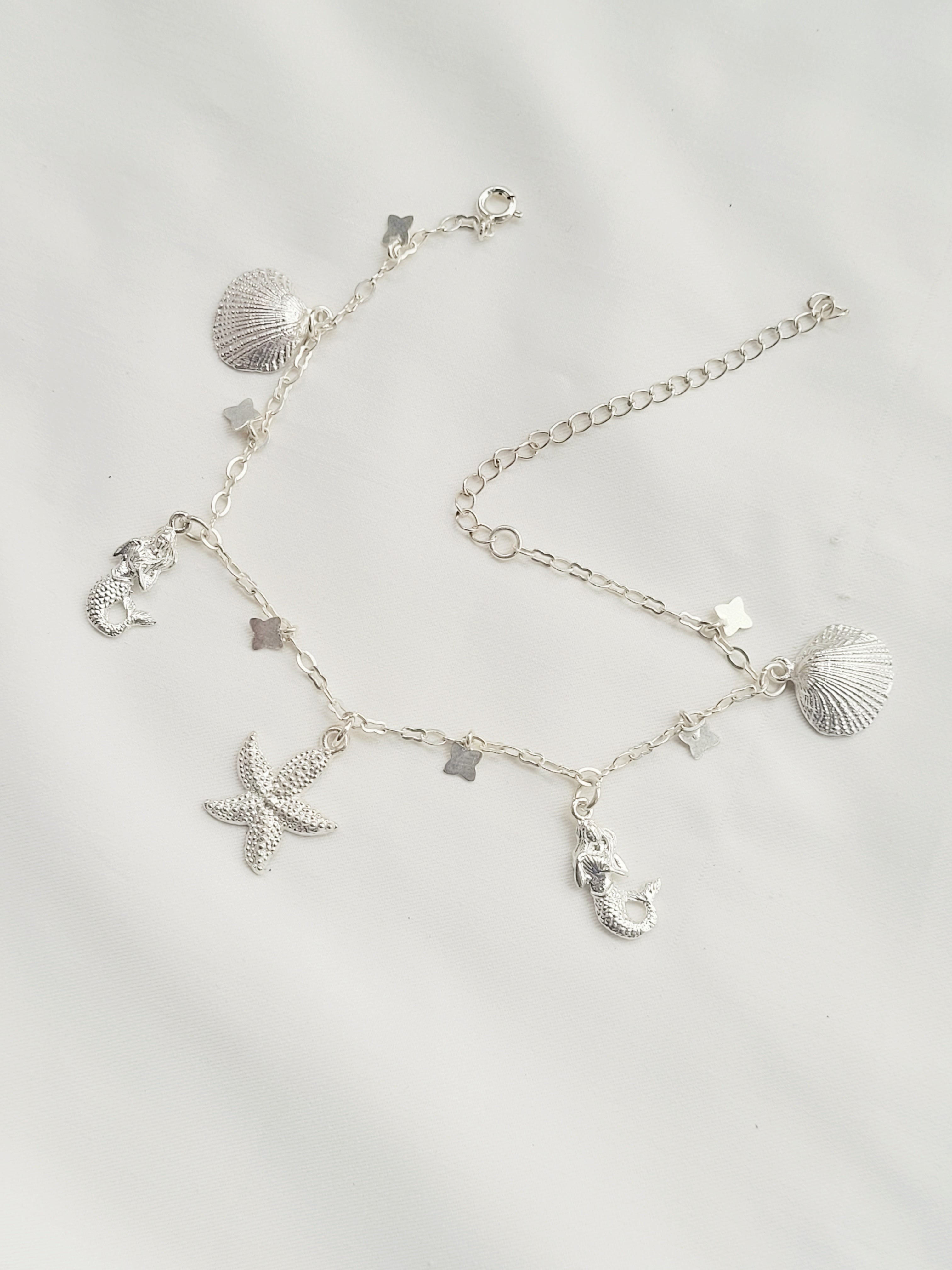 Sagarika – Ocean Charm Single Anklet 92.5 Silver