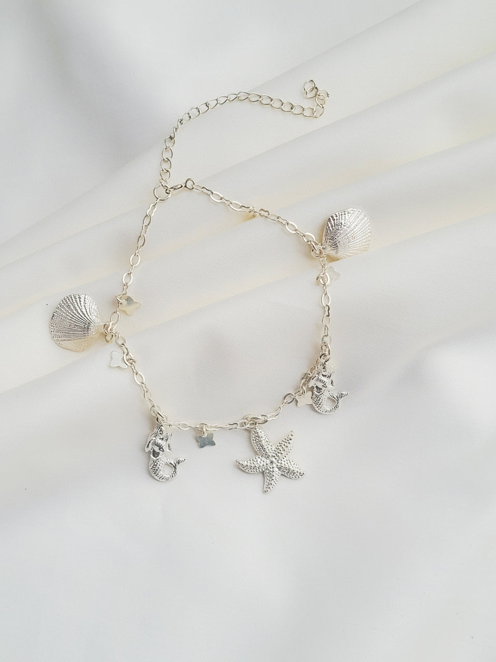 Sagarika – Ocean Charm Single Anklet 92.5 Silver