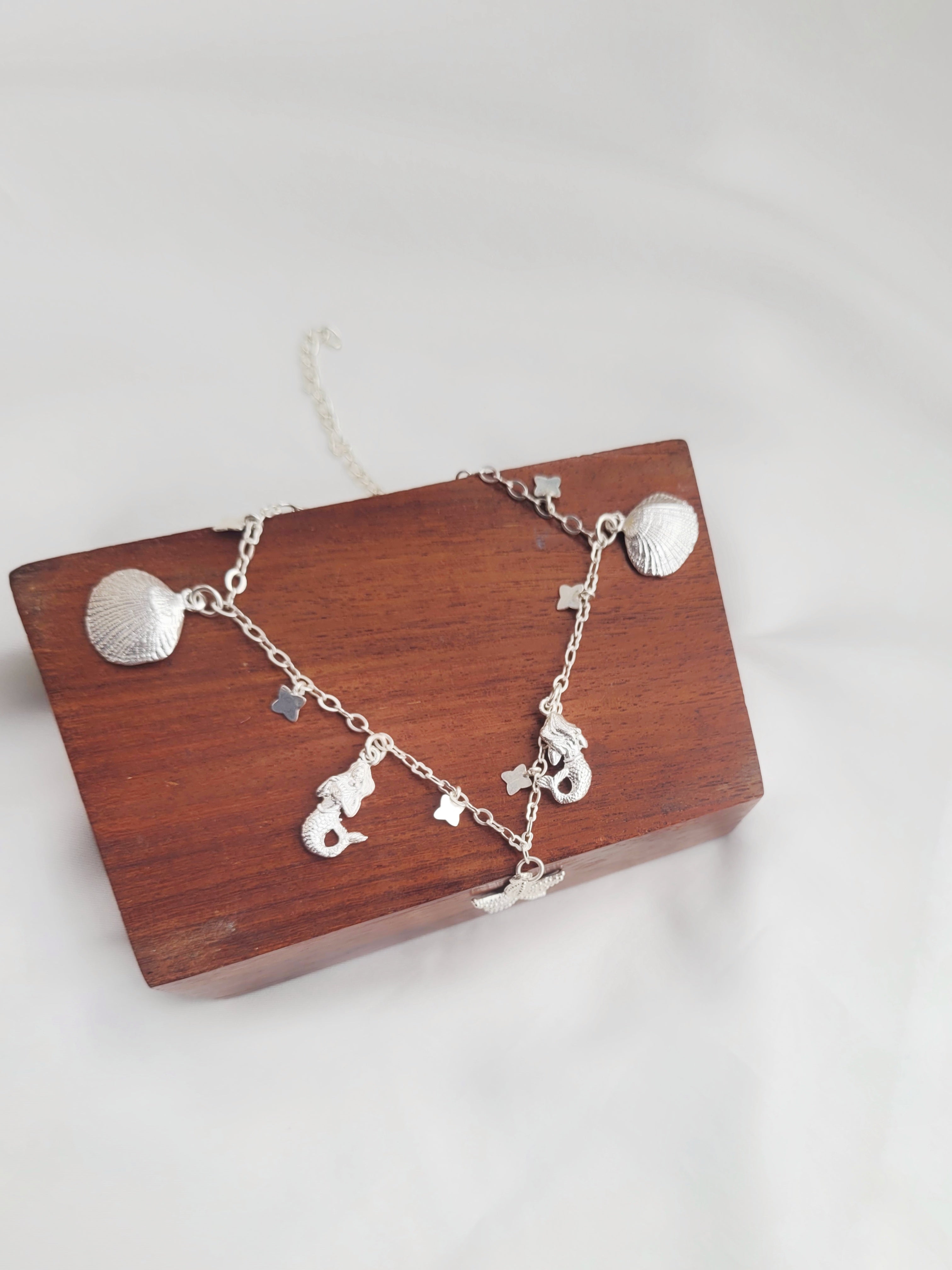 Sagarika – Ocean Charm Single Anklet 92.5 Silver