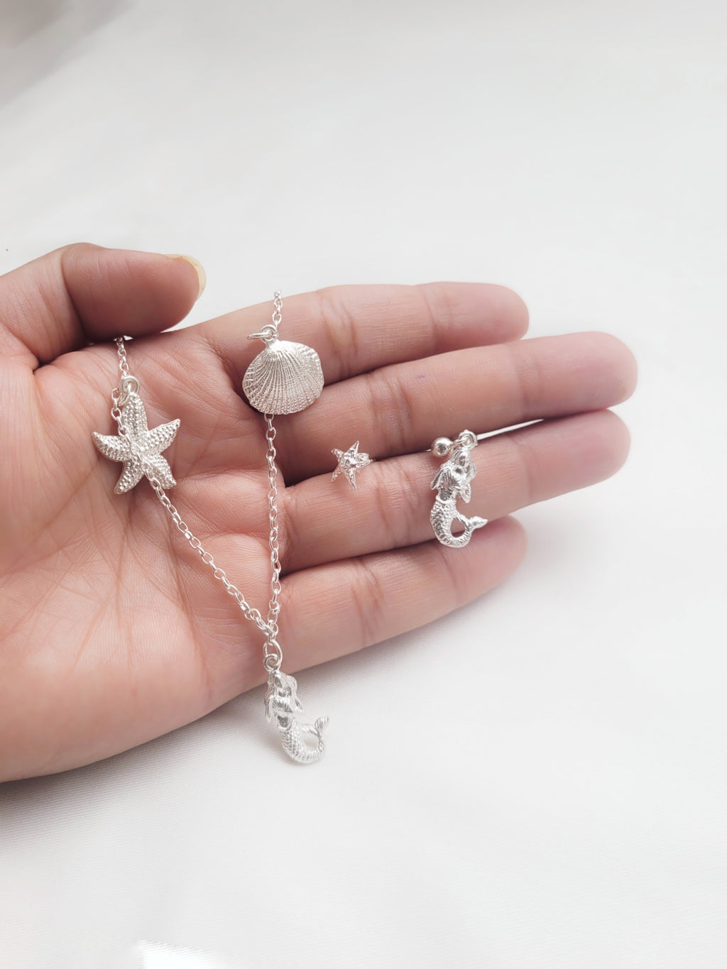 Sagarika – Ocean Vibes Necklace Set 92.5 Silver
