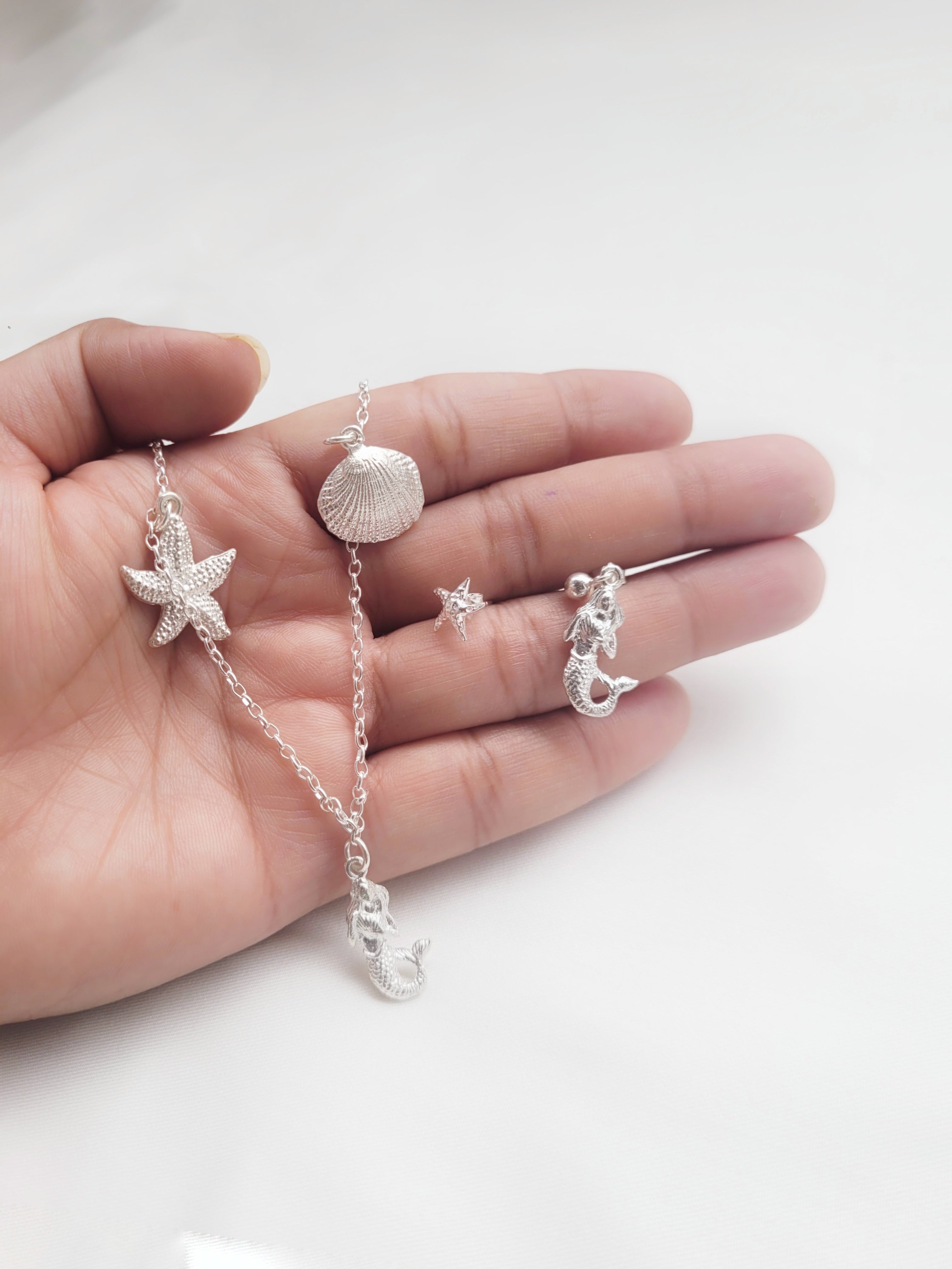 Sagarika – Ocean Vibes Necklace Set 92.5 Silver