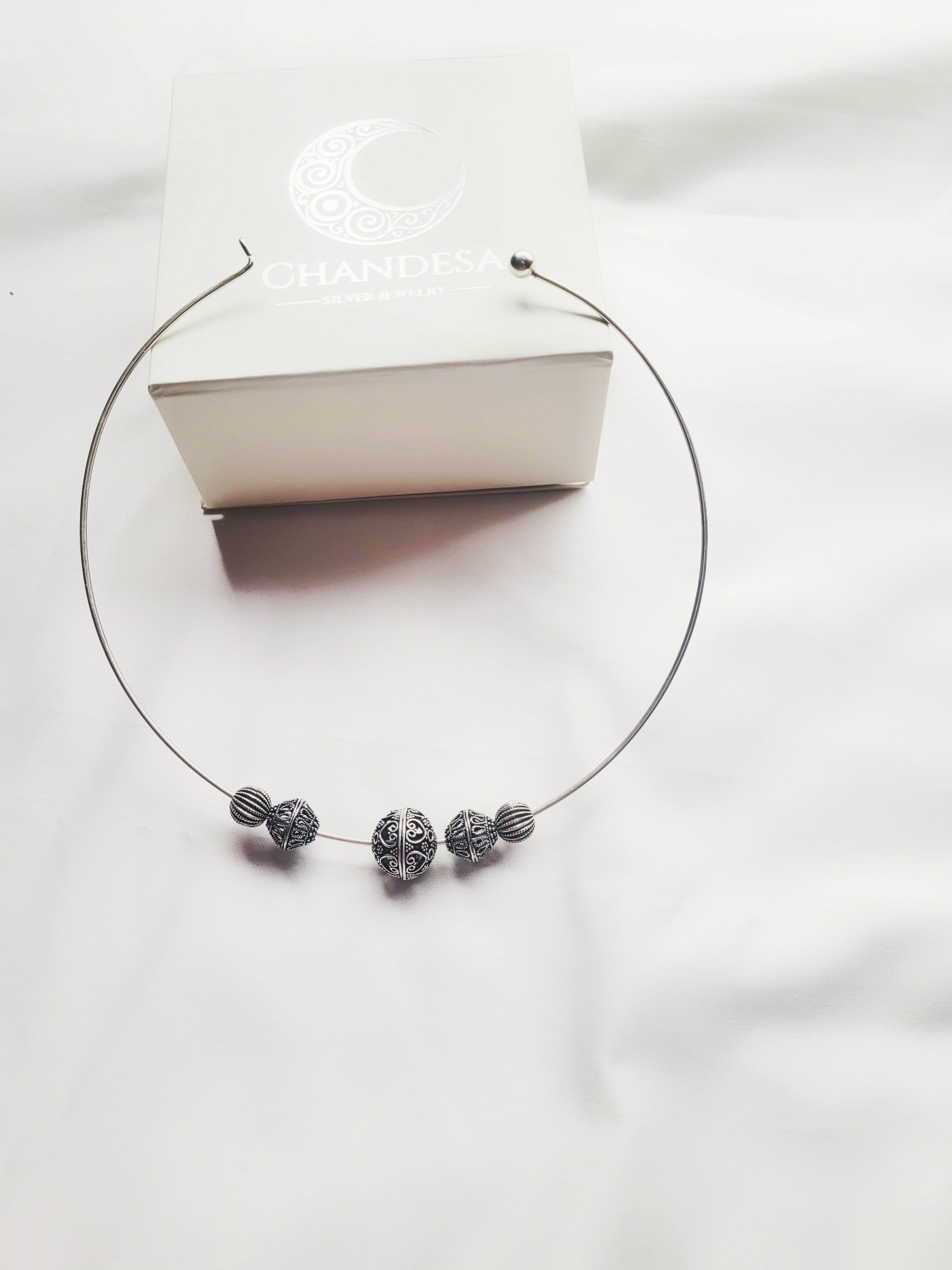 Silver Beaded Hasli 92.5 Silver - Handcrafted