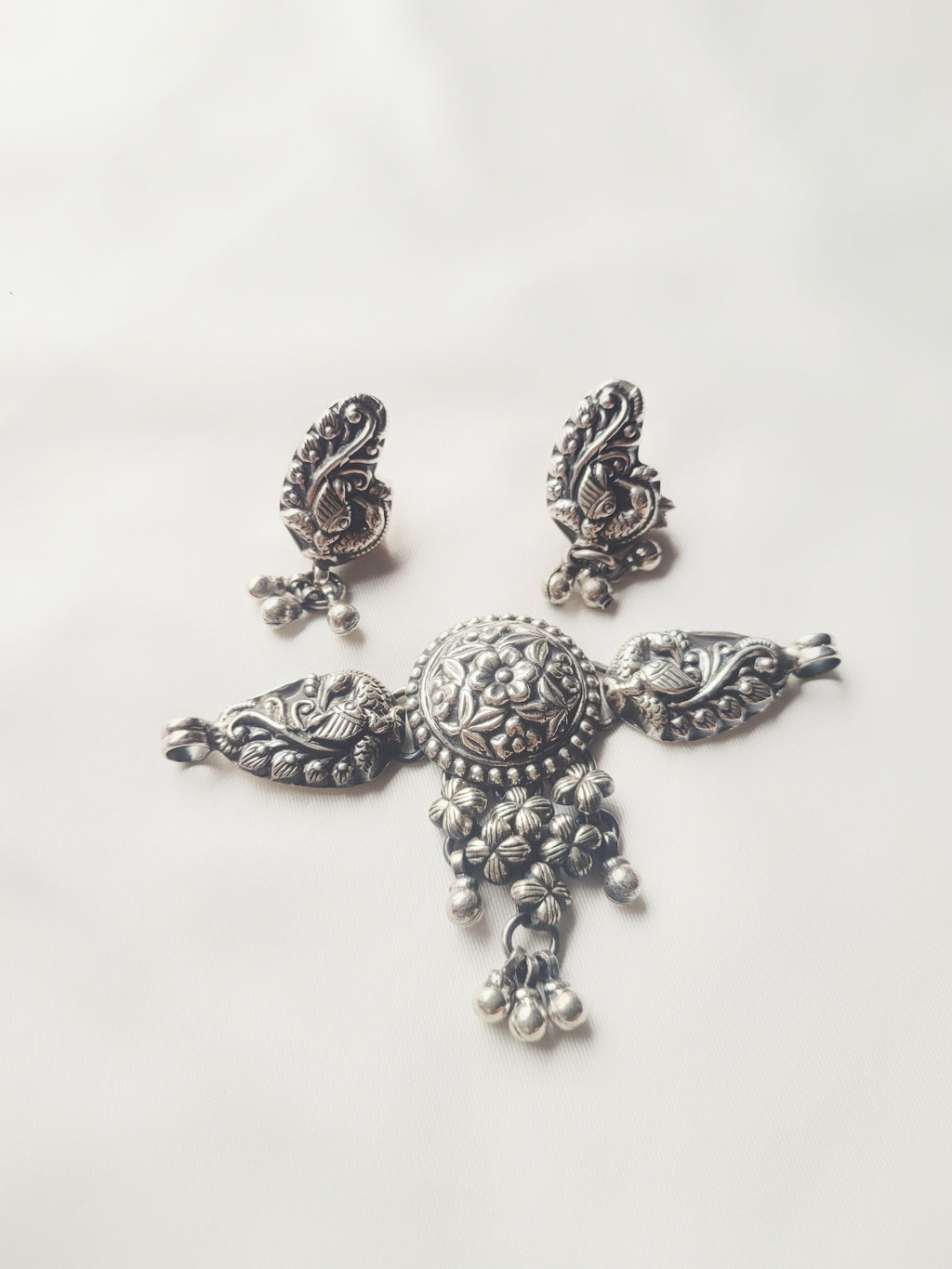 Pankhudi – 92.5 Silver Tribal Choker Set Handcrafted