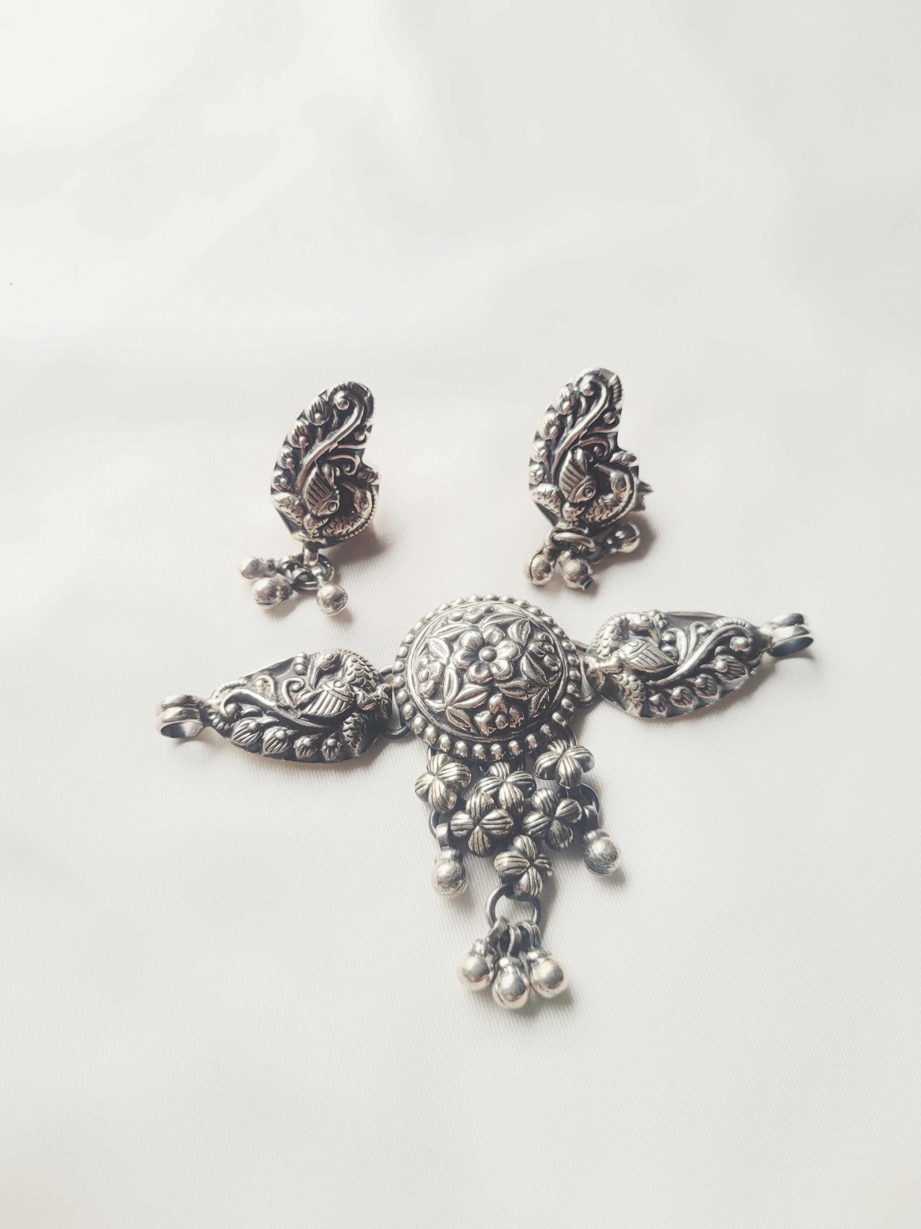 Pankhudi – 92.5 Silver Tribal Choker Set Handcrafted
