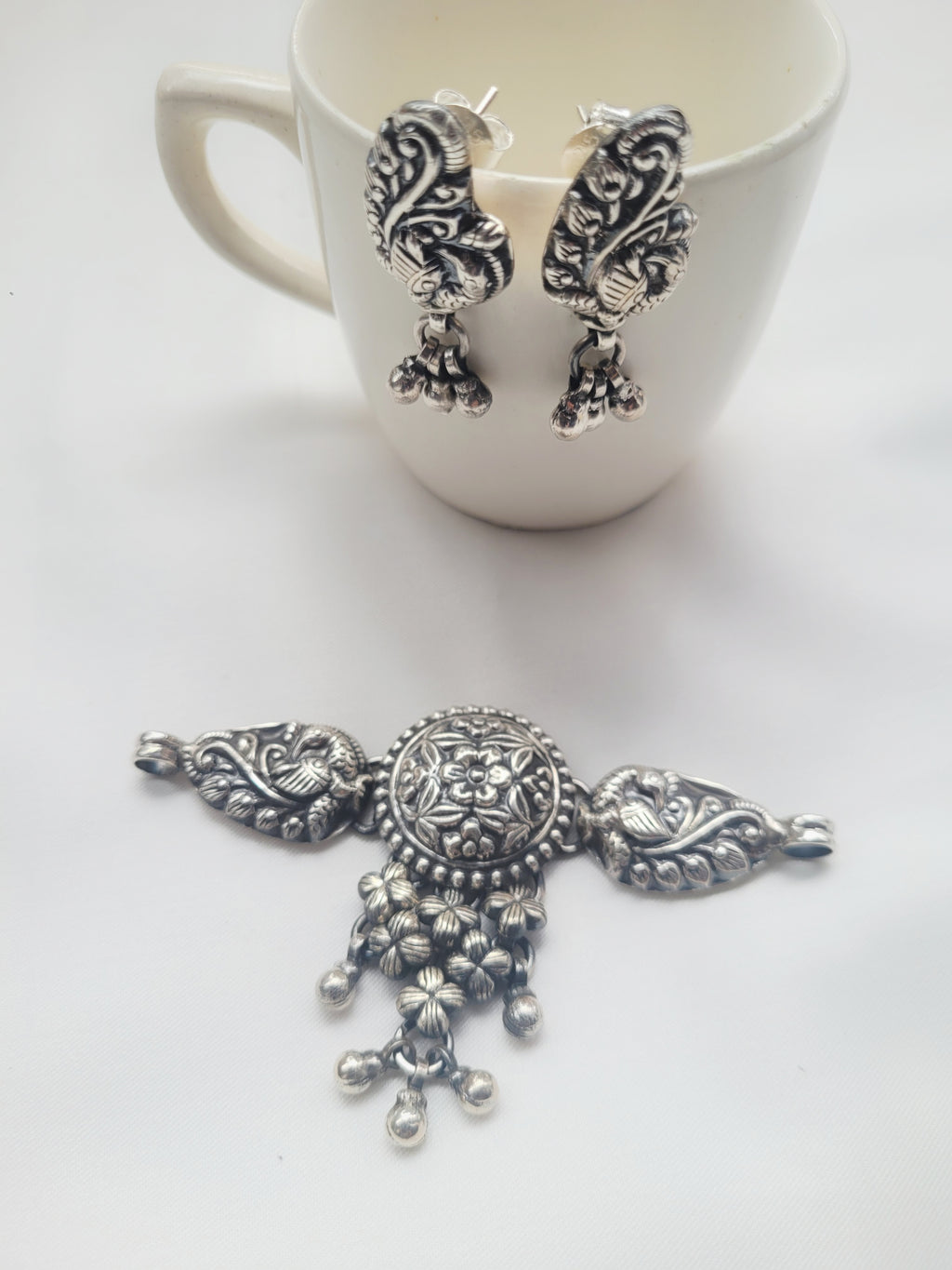 Pankhudi – 92.5 Silver Tribal Choker Set Handcrafted