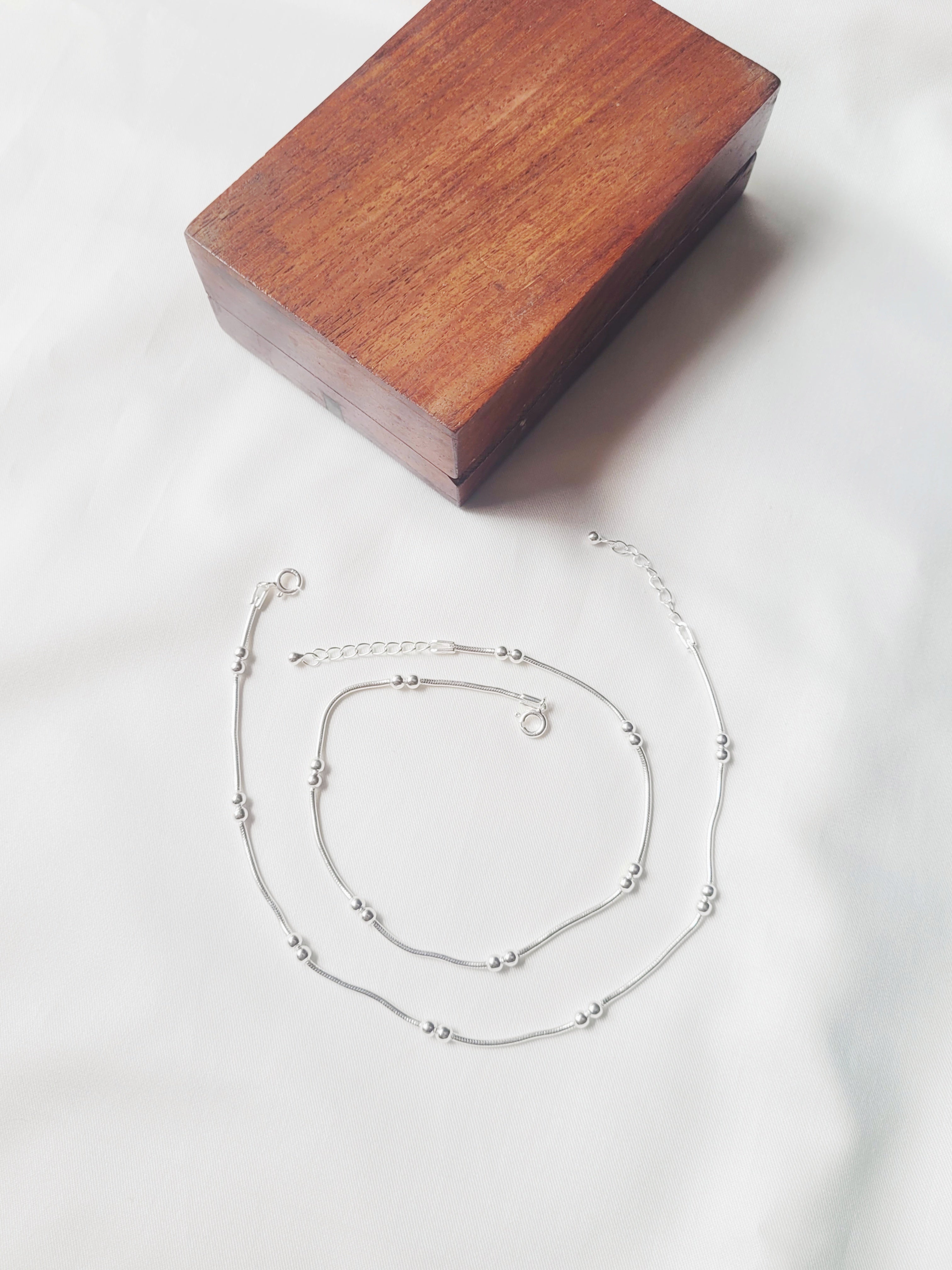 Vanya - Handcrafted 92.5 Light Weight Anklet