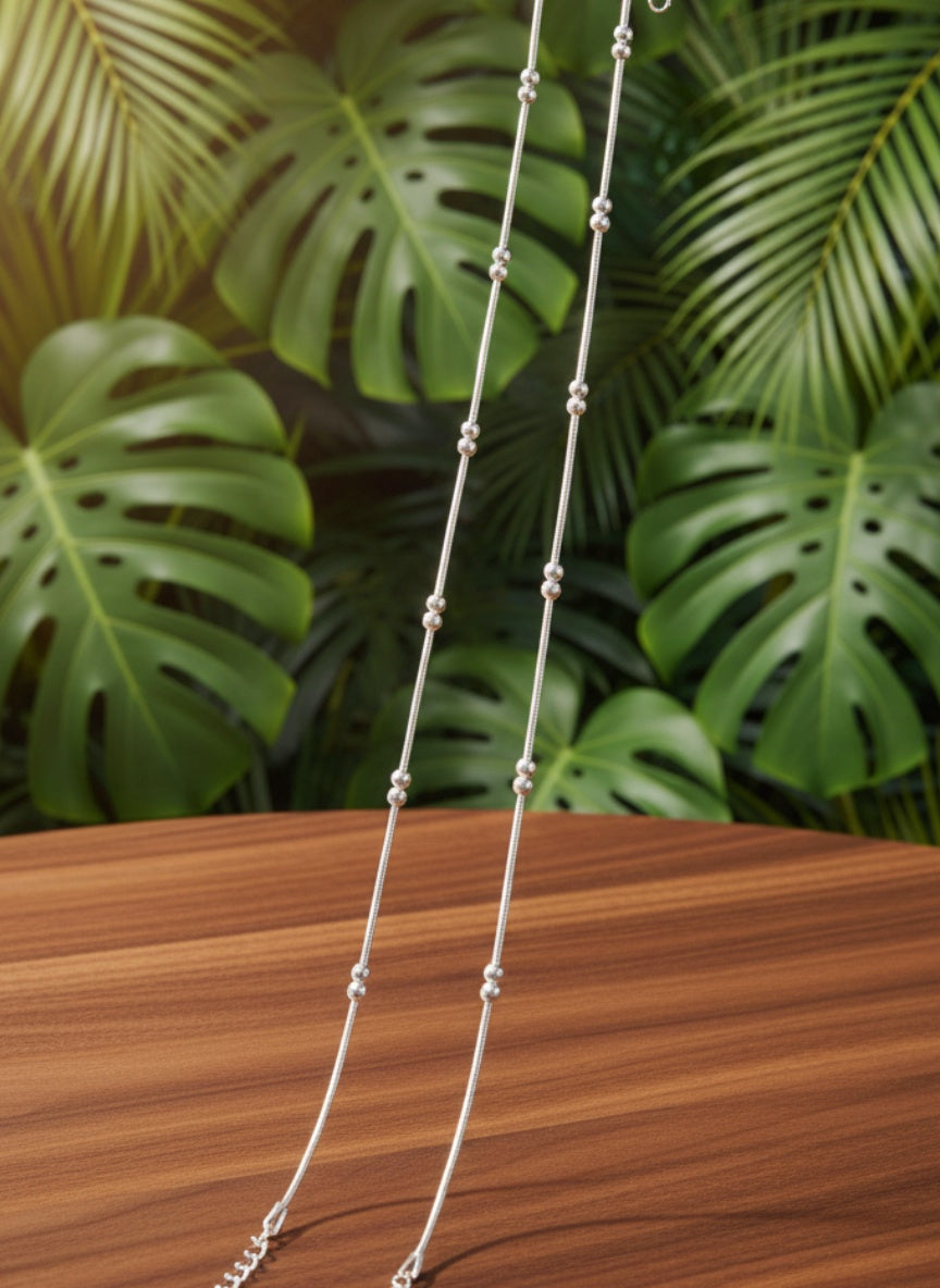 Vanya - Handcrafted 92.5 Light Weight Anklet