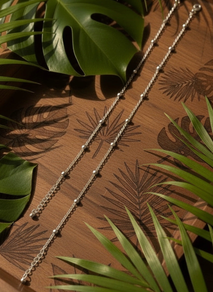 Reshmi - Handcrafted 92.5 Light Weight Anklet