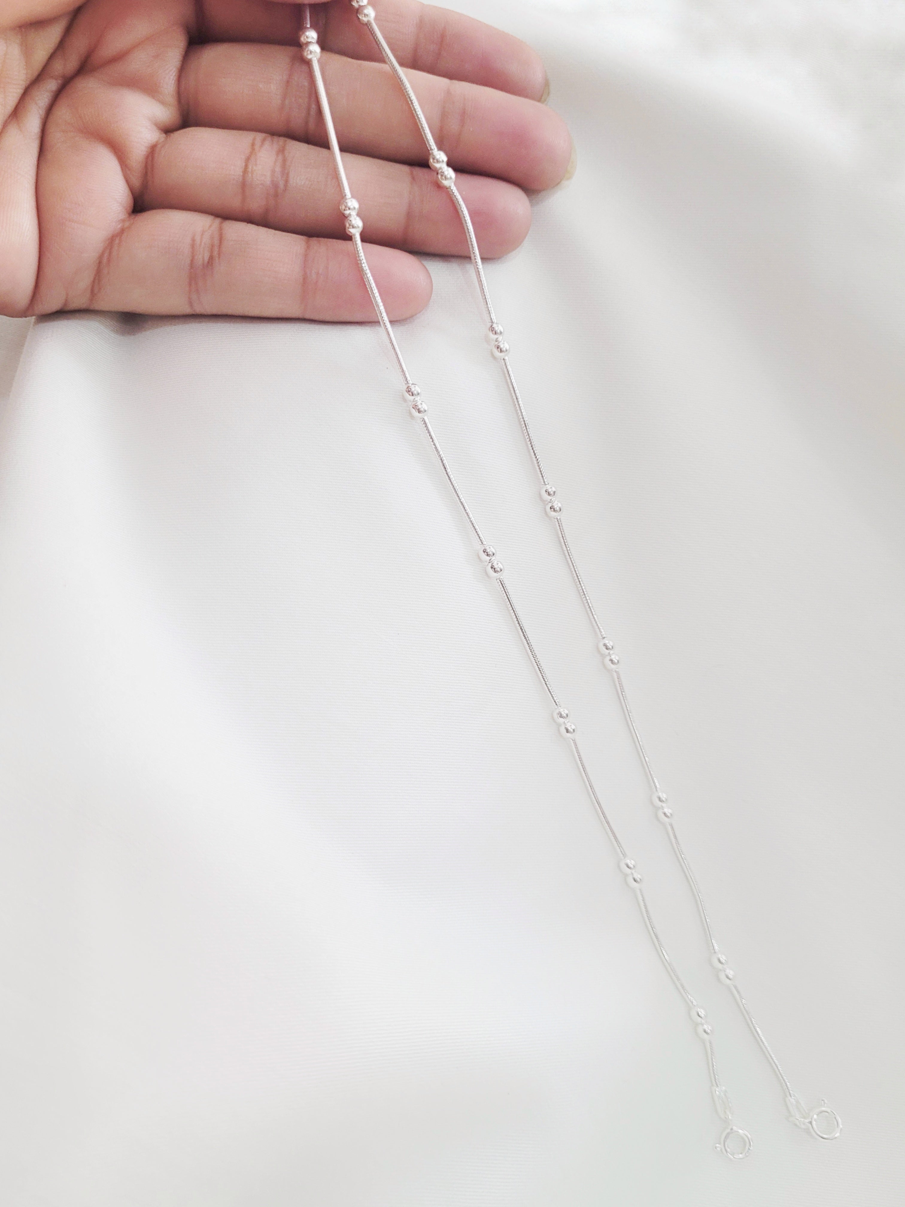 Vanya - Handcrafted 92.5 Light Weight Anklet