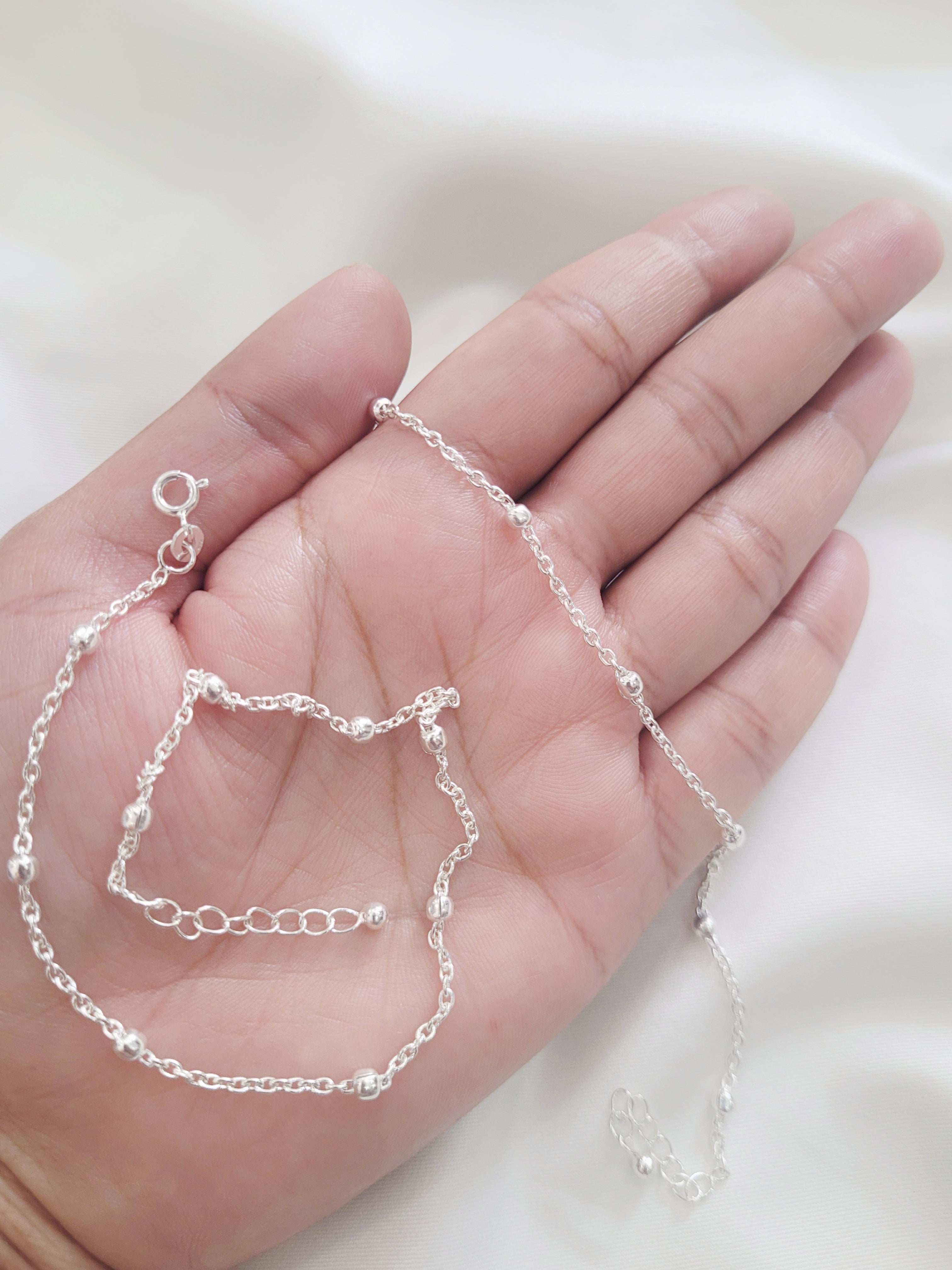 Reshmi - Handcrafted 92.5 Light Weight Anklet