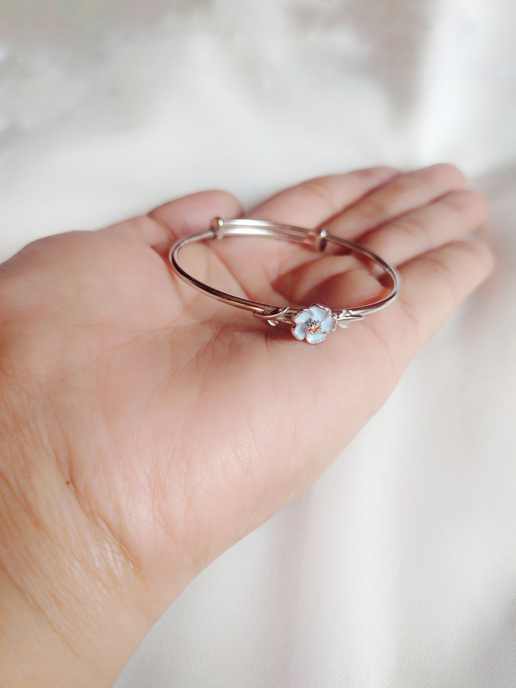 Blossom - 925 Silver Bracelet With Flower Motif for Kids