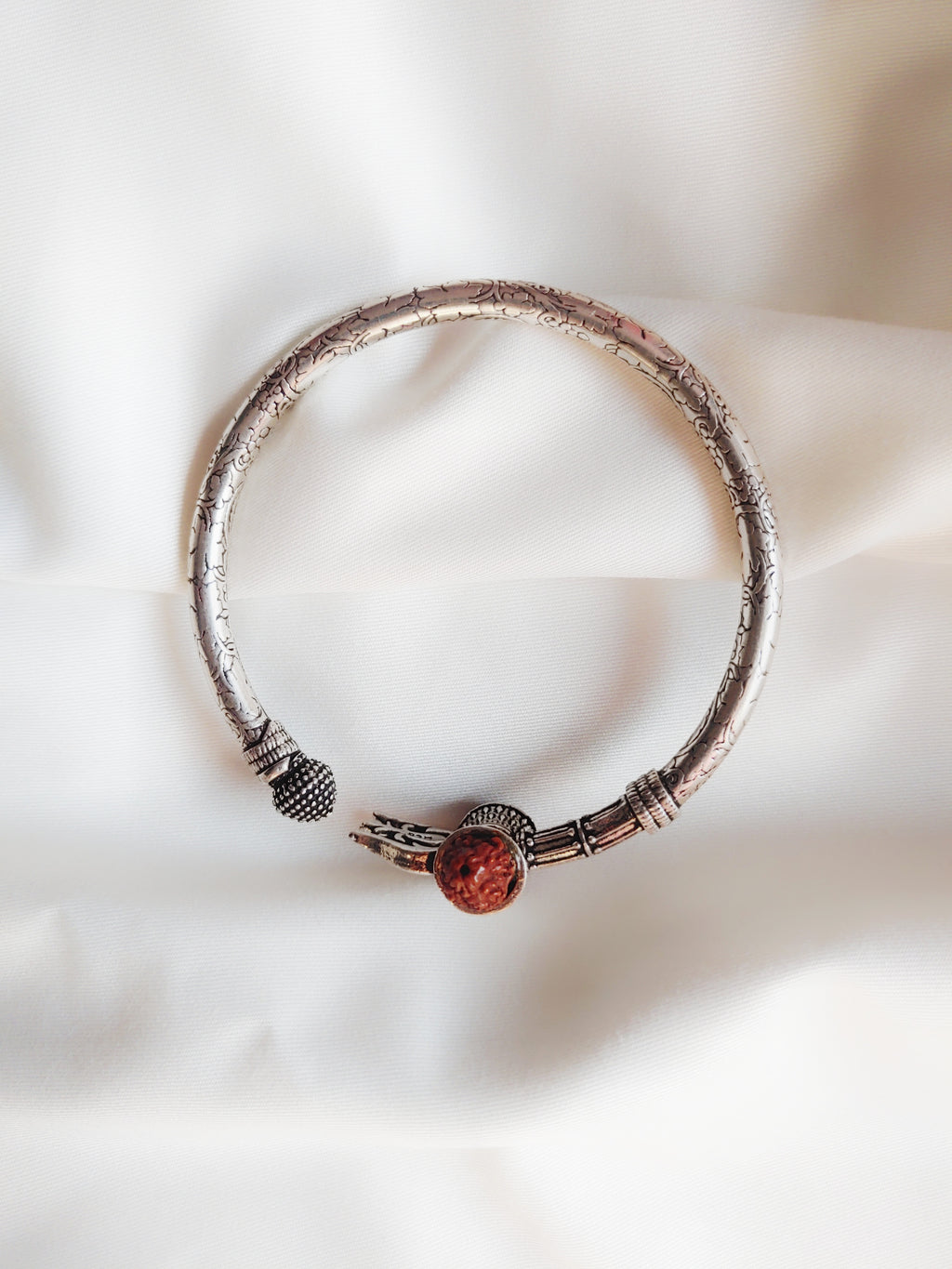 ShivSutra - Rudraksh 92.5 Handcrafted Open Bracelet